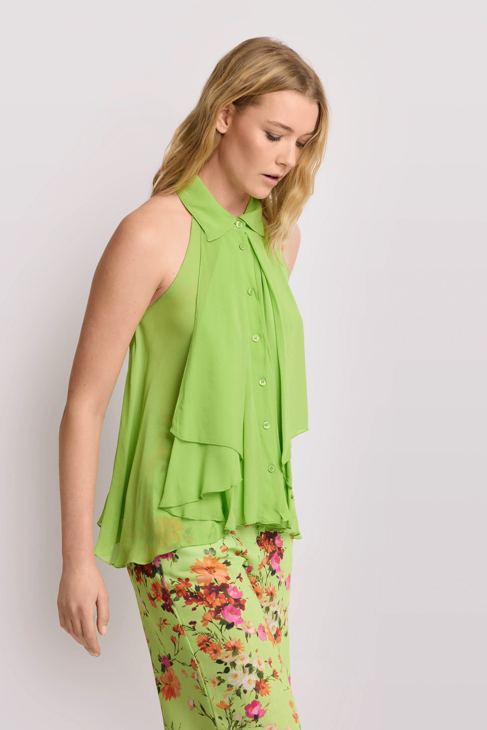 Camicia senza maniche con volant - Camicia AMNERIS - Image 4