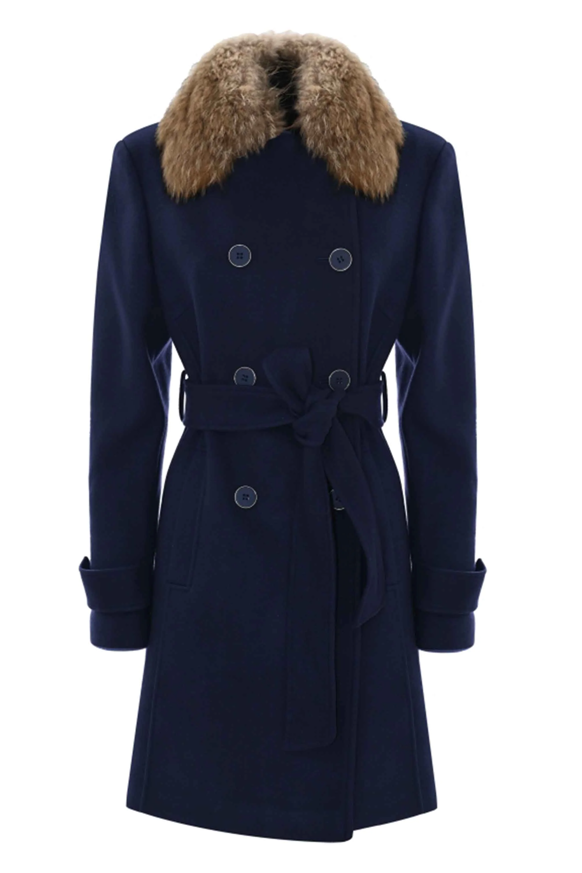 Cappotto con cintura in coordinato - Cappotto Ecrufur - Image 5
