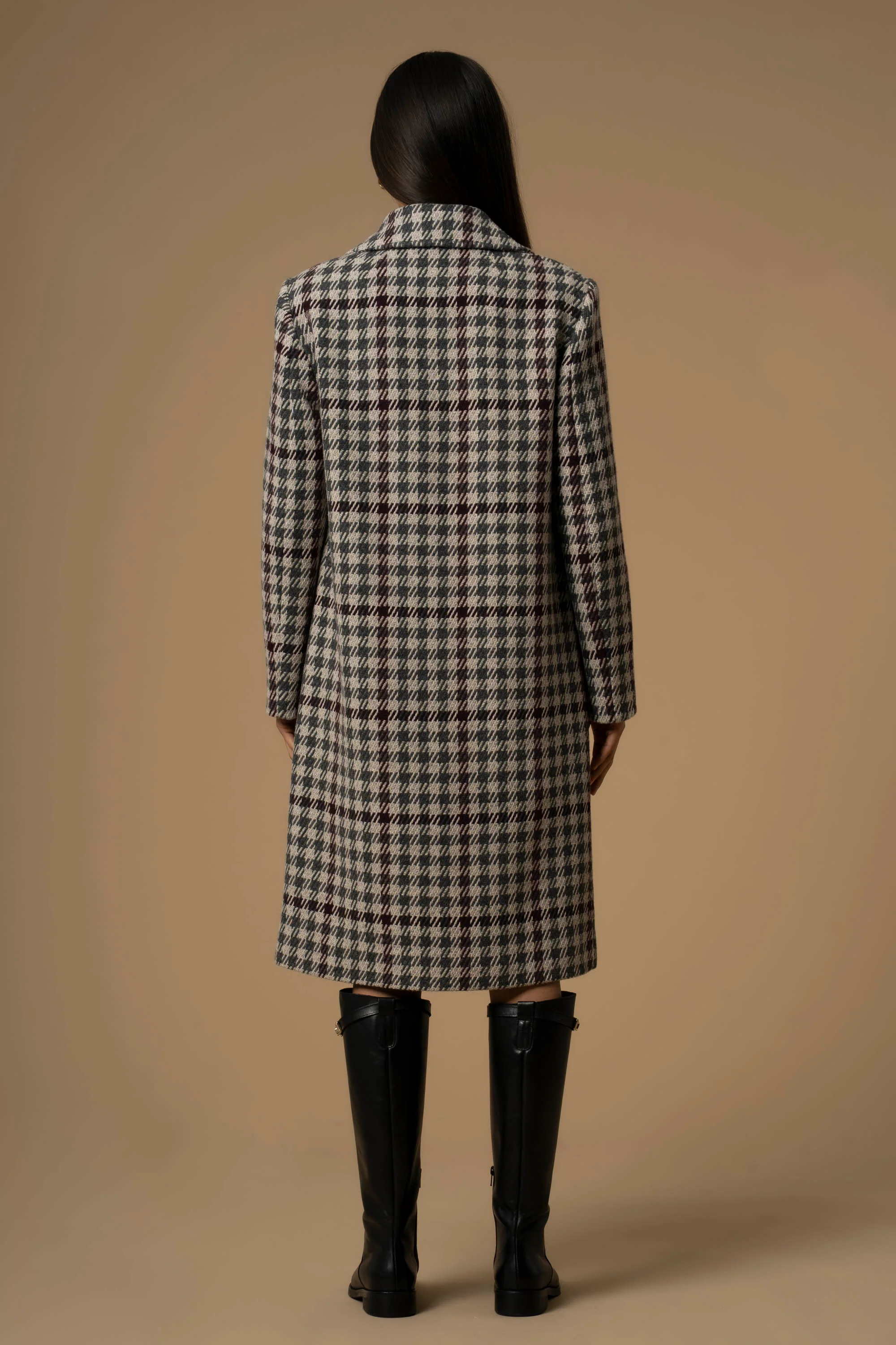 Cappotto corto fantasia tartan - Cappotto Camanto - Image 4