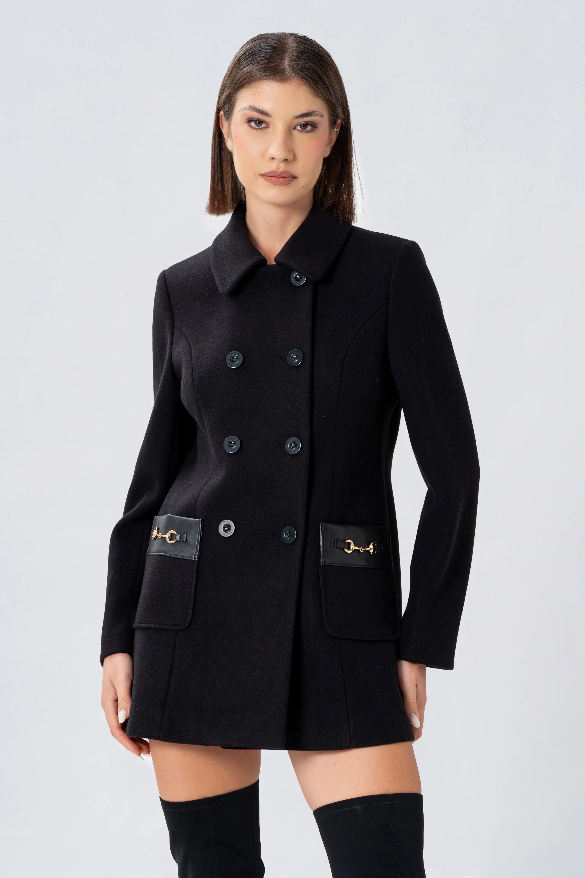 Cappotto con dettagli dorati - CAPPOTTO KELLOX