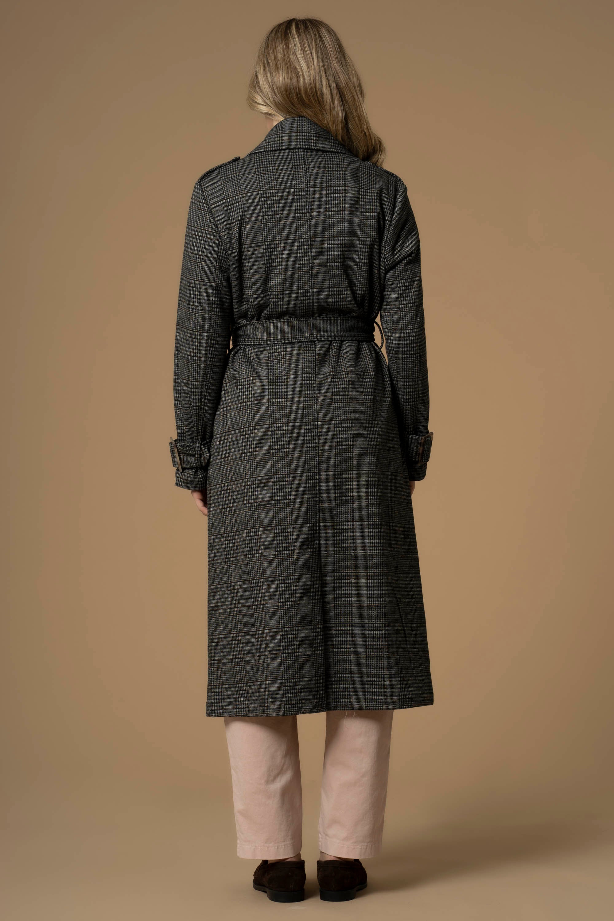 Cappotto doppiopetto tessuto Galles - Cappotto Neron - Image 4