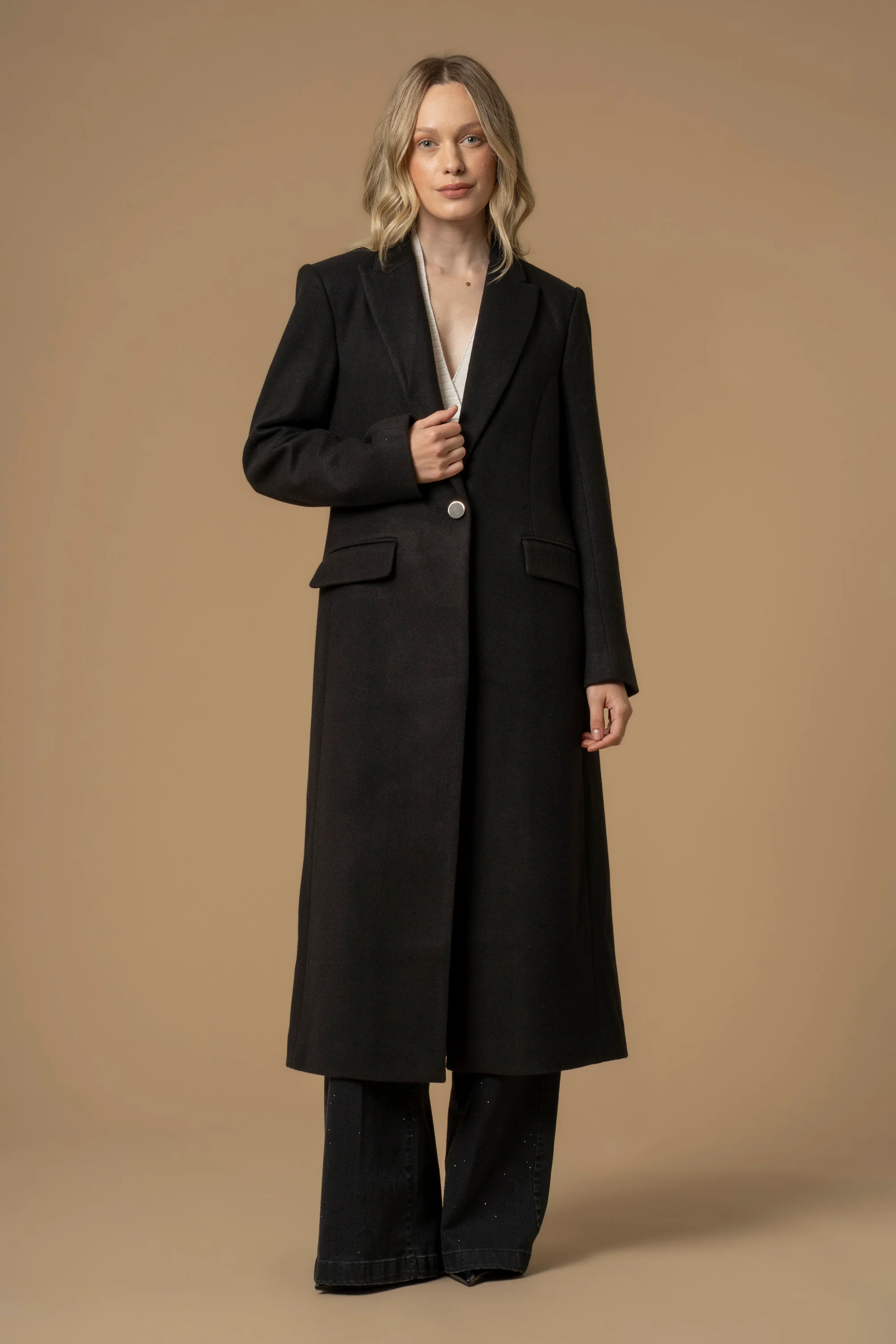 Cappotto lungo con tasche e pattina - Cappotto Lac - Image 7