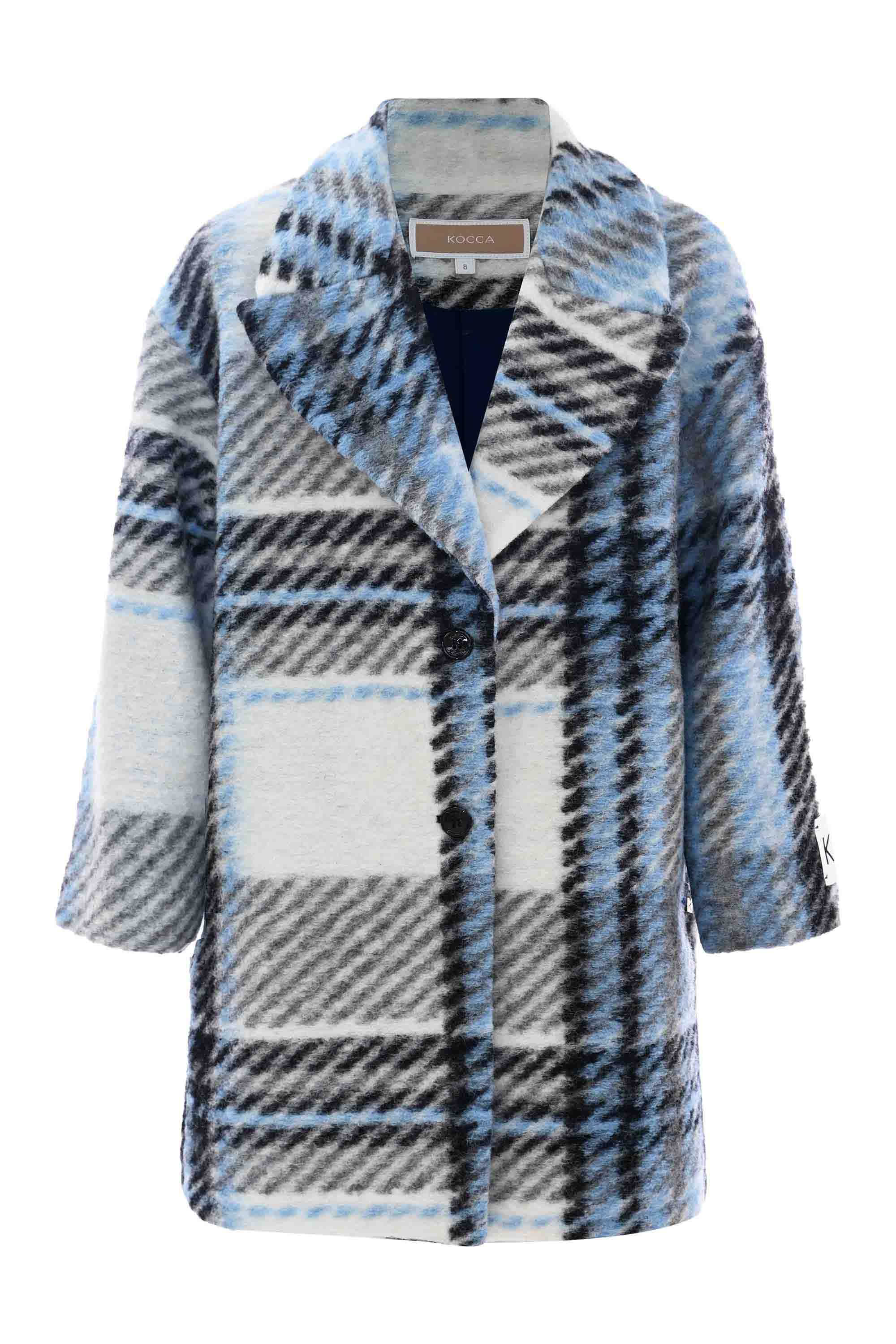 Cappotto quadri blu - Cappotto ISRONY