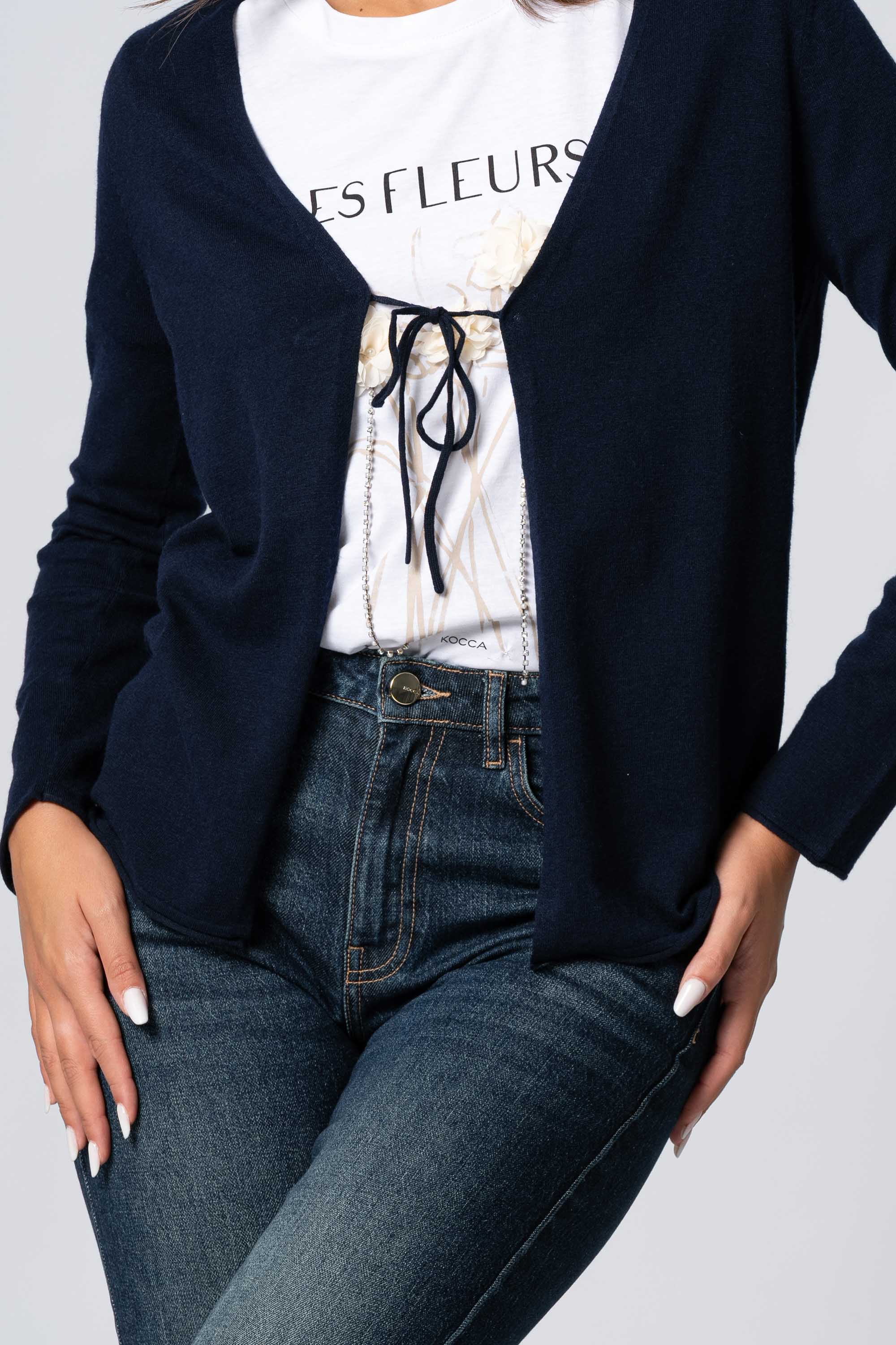 Cardigan con chiusura a fiocco - Maglia Cardigan M/L ONEX - Image 11