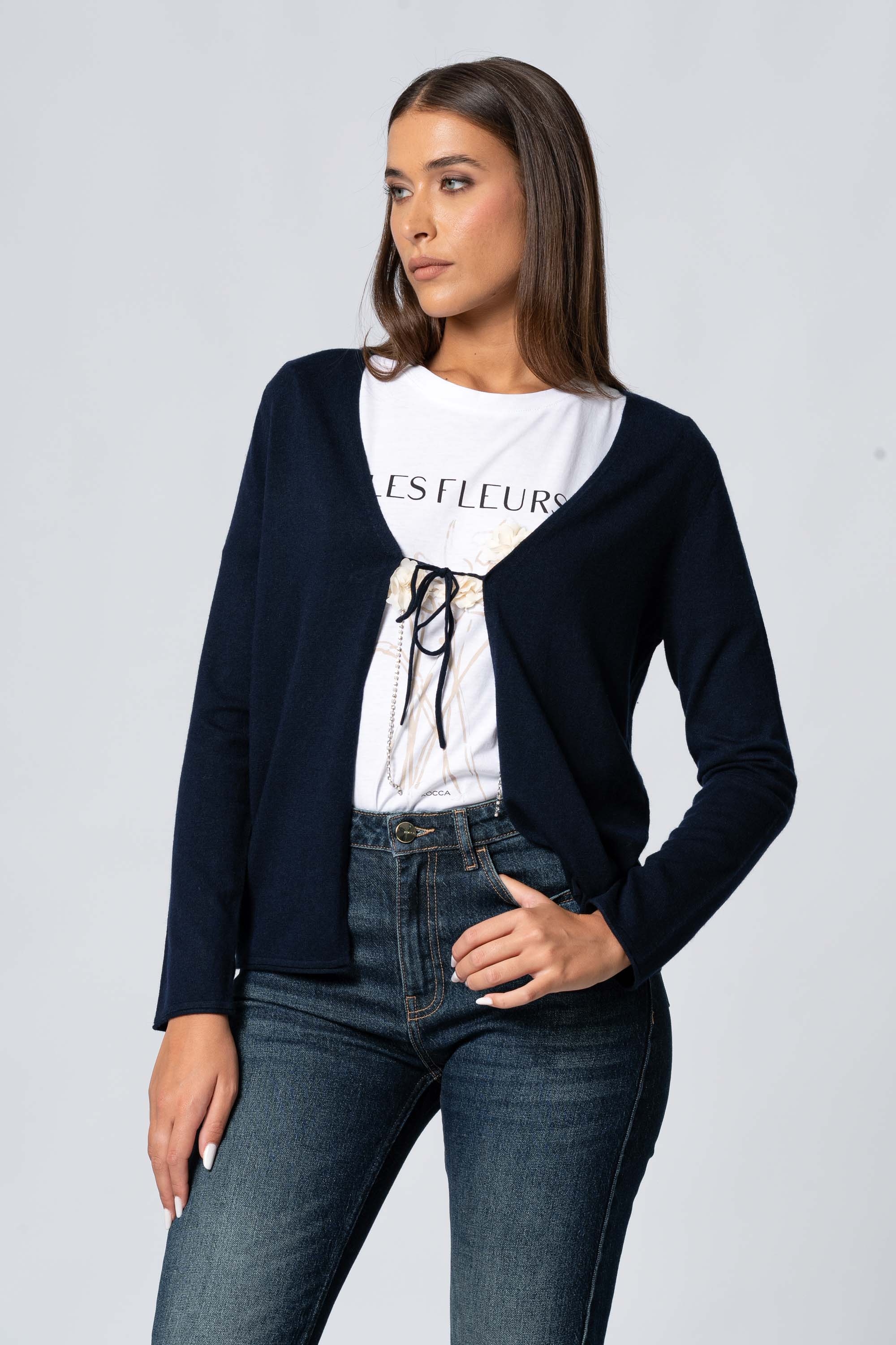 Cardigan con chiusura a fiocco - Maglia Cardigan M/L ONEX - Image 9