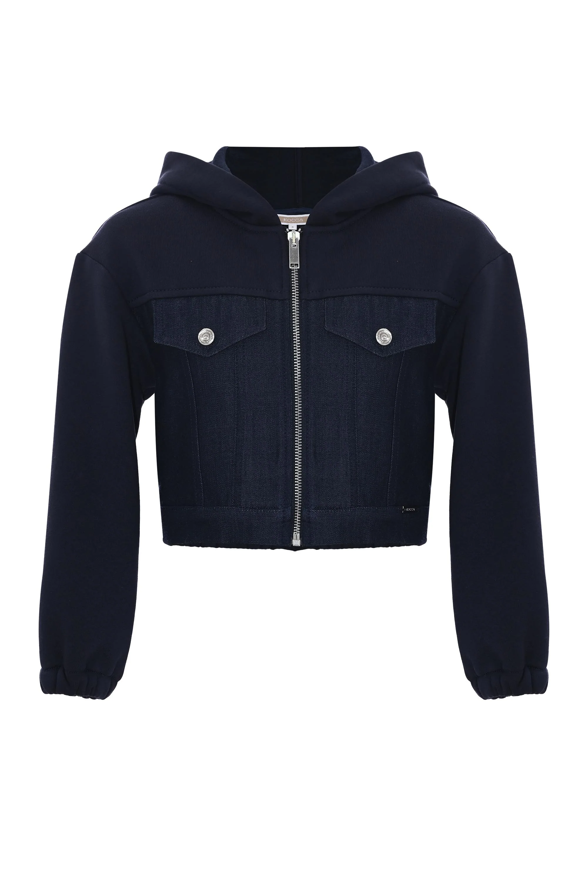 Felpa cropped con zip e cappuccio - FELPA M/L[ SOFFIE