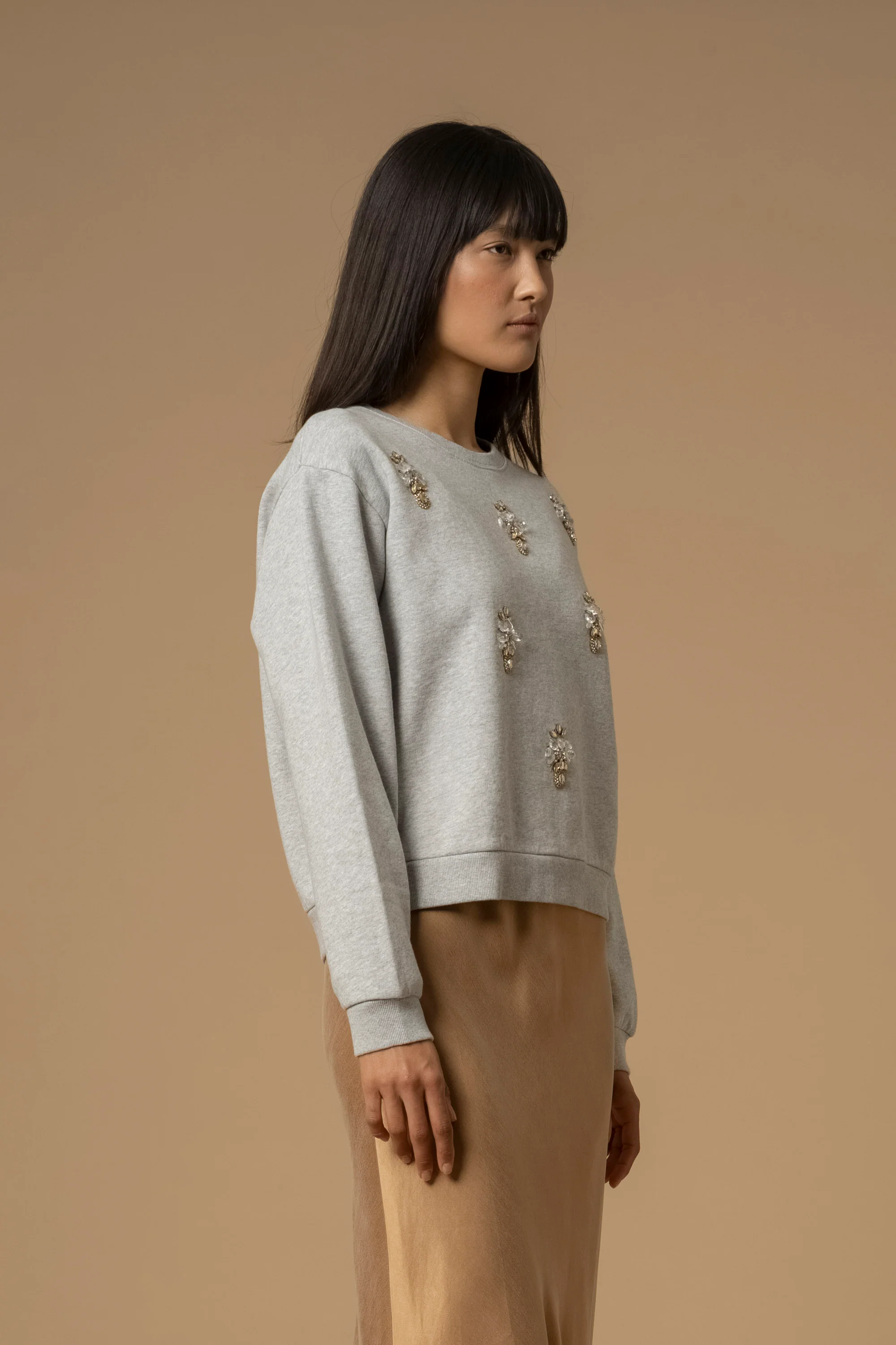 Felpa con dettaglio in perle e strass - Felpa M/L Clementina - Image 3