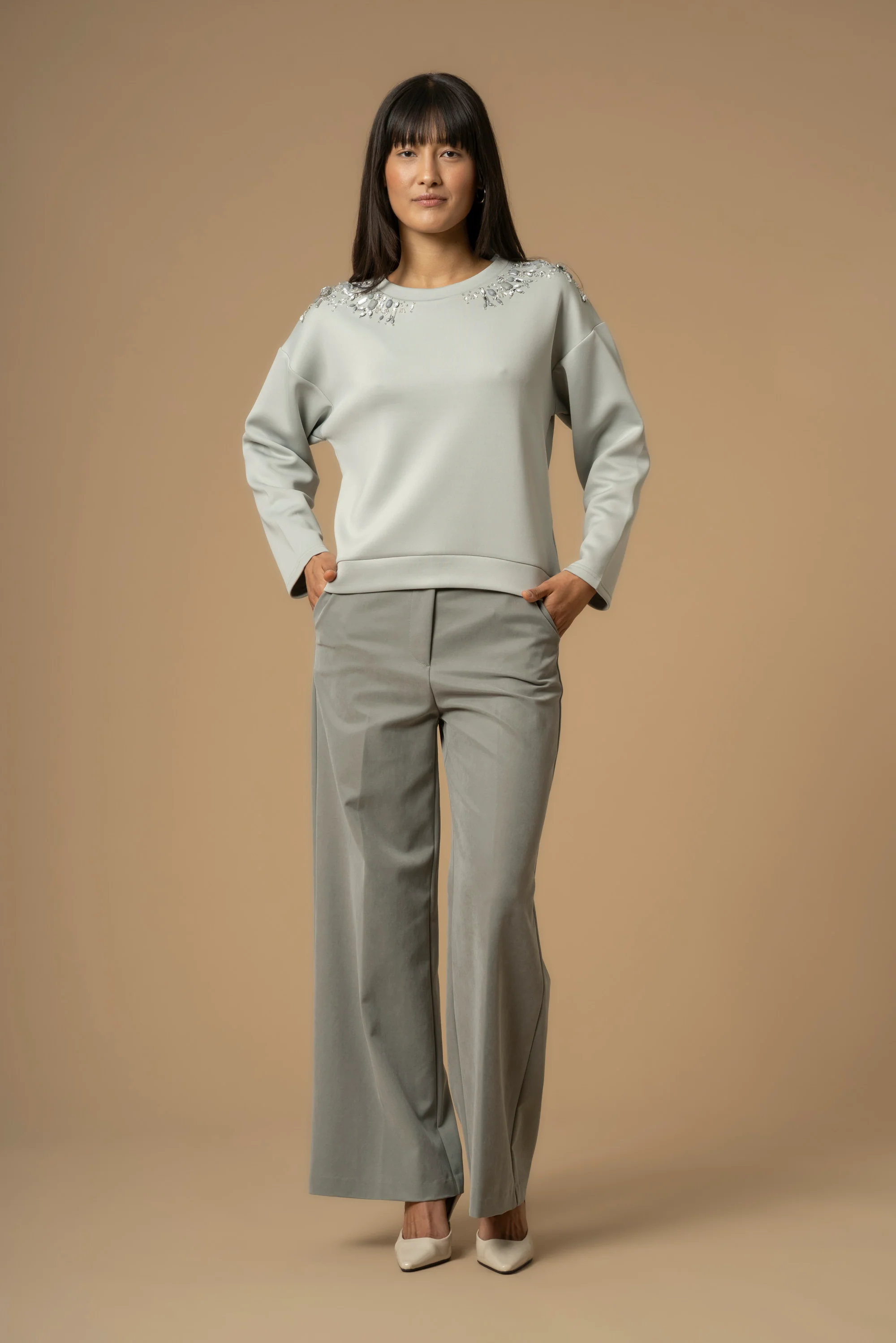 Felpa con pietre e strass - Felpa M/L Casdoa - Image 2