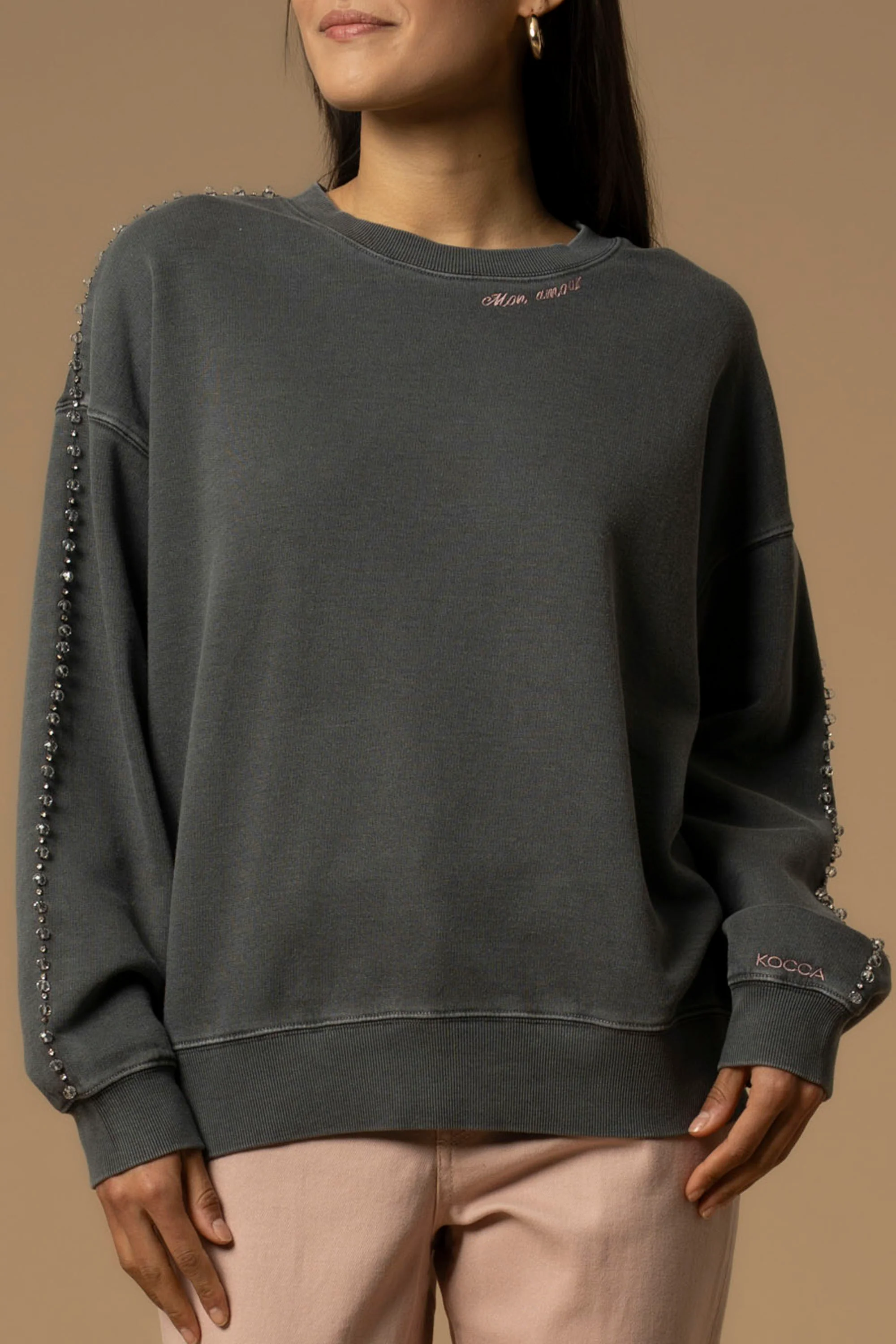 Felpa con ricamo lettering - Felpa M/L Francine - Image 3