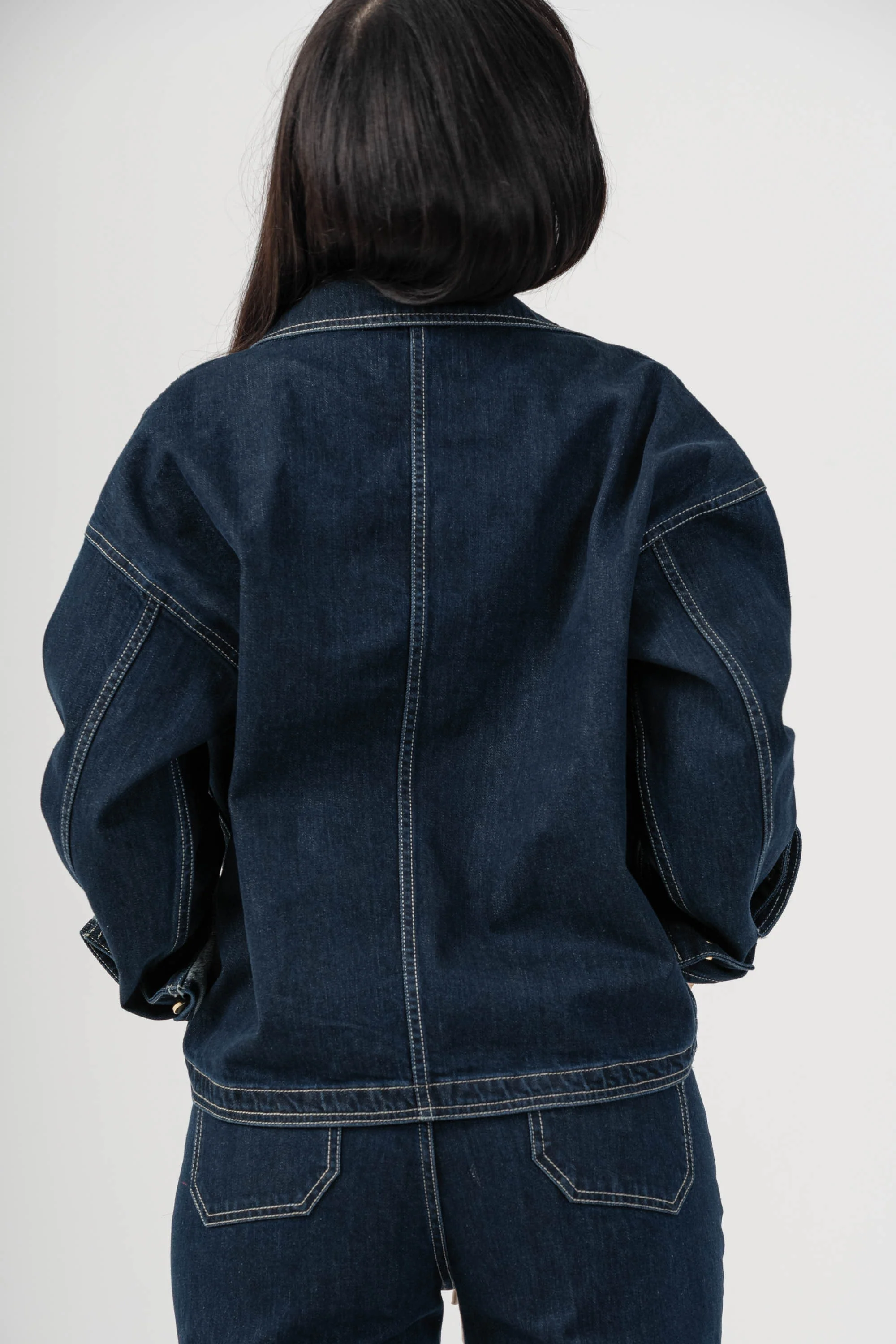Giacca denim over strutturata - GIUBBINO DENIM ESTIAX - Image 4