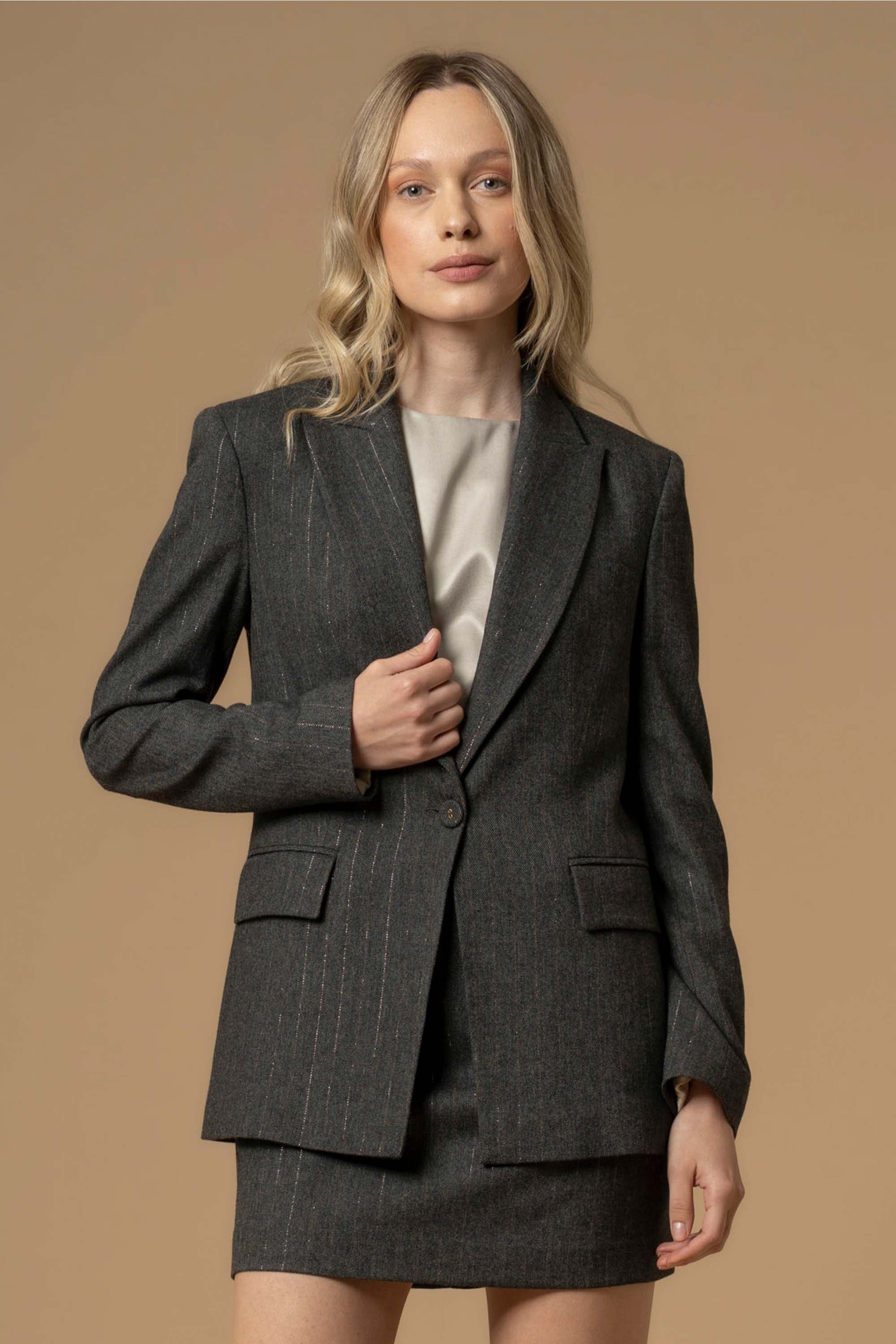 Giacca gessato lurex - Giacca Elvetia
