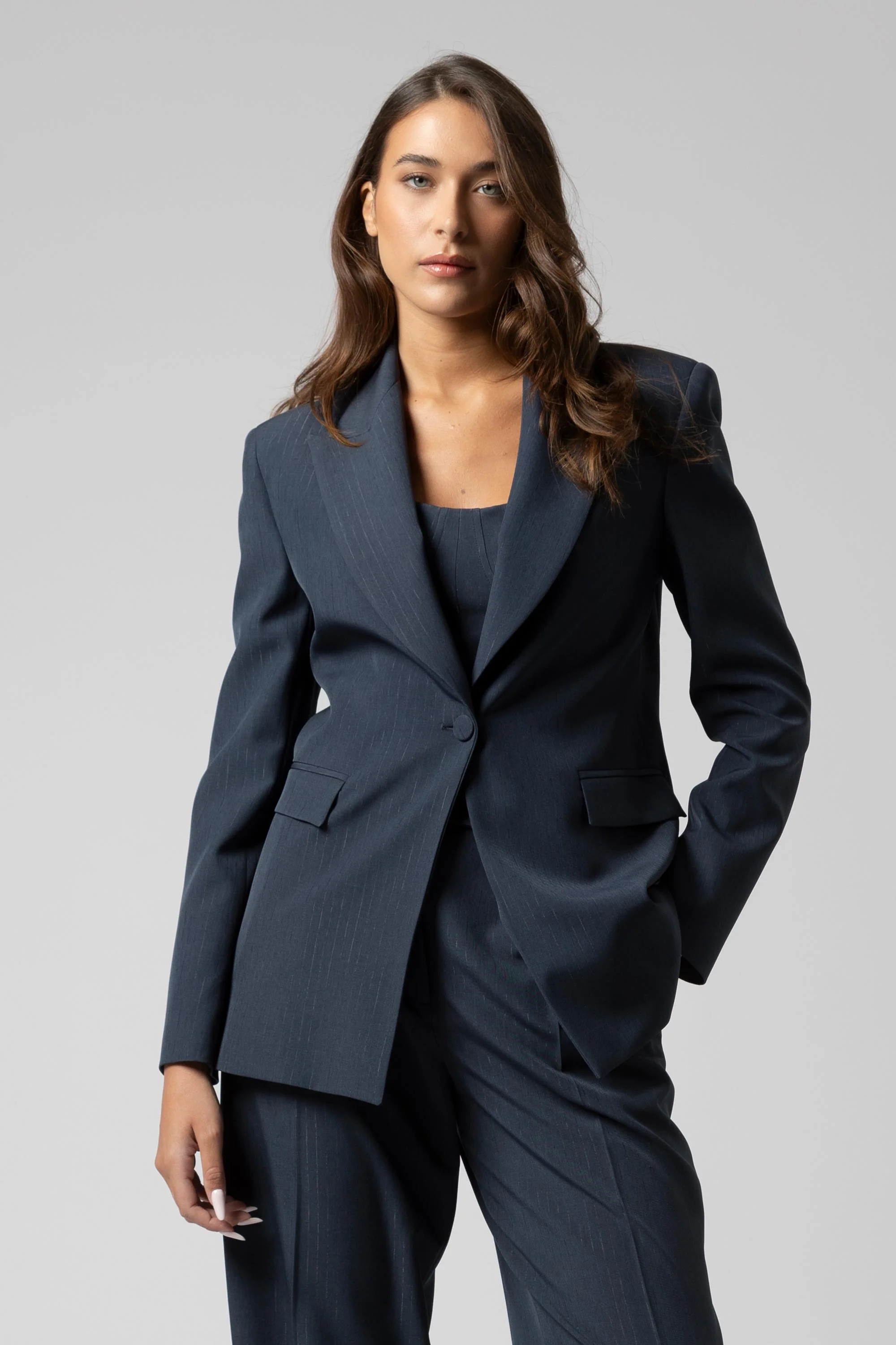 Giacca monopetto gessata - Jacket CATALINAX