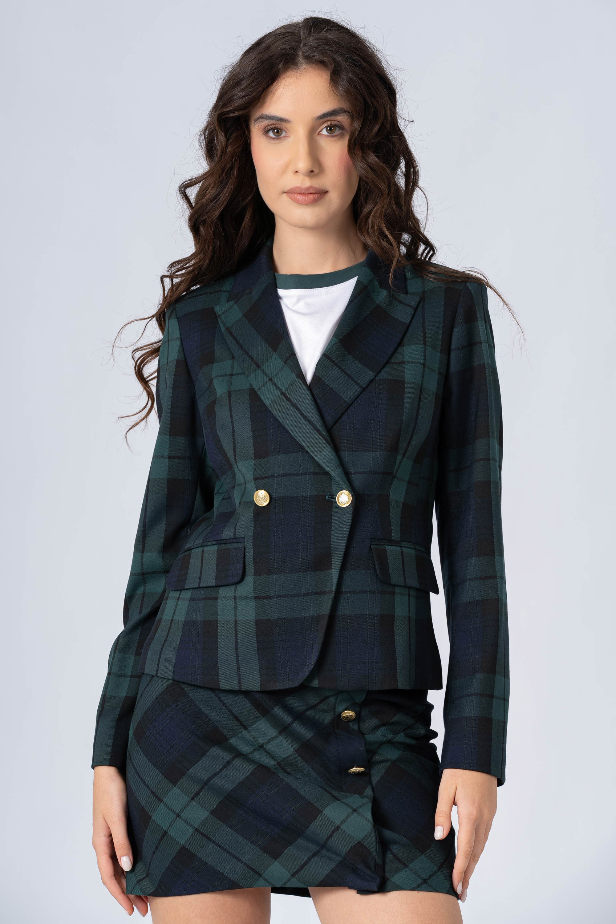 Giacca tartan doppiopetto - GIACCA A QUADRI DAALX
