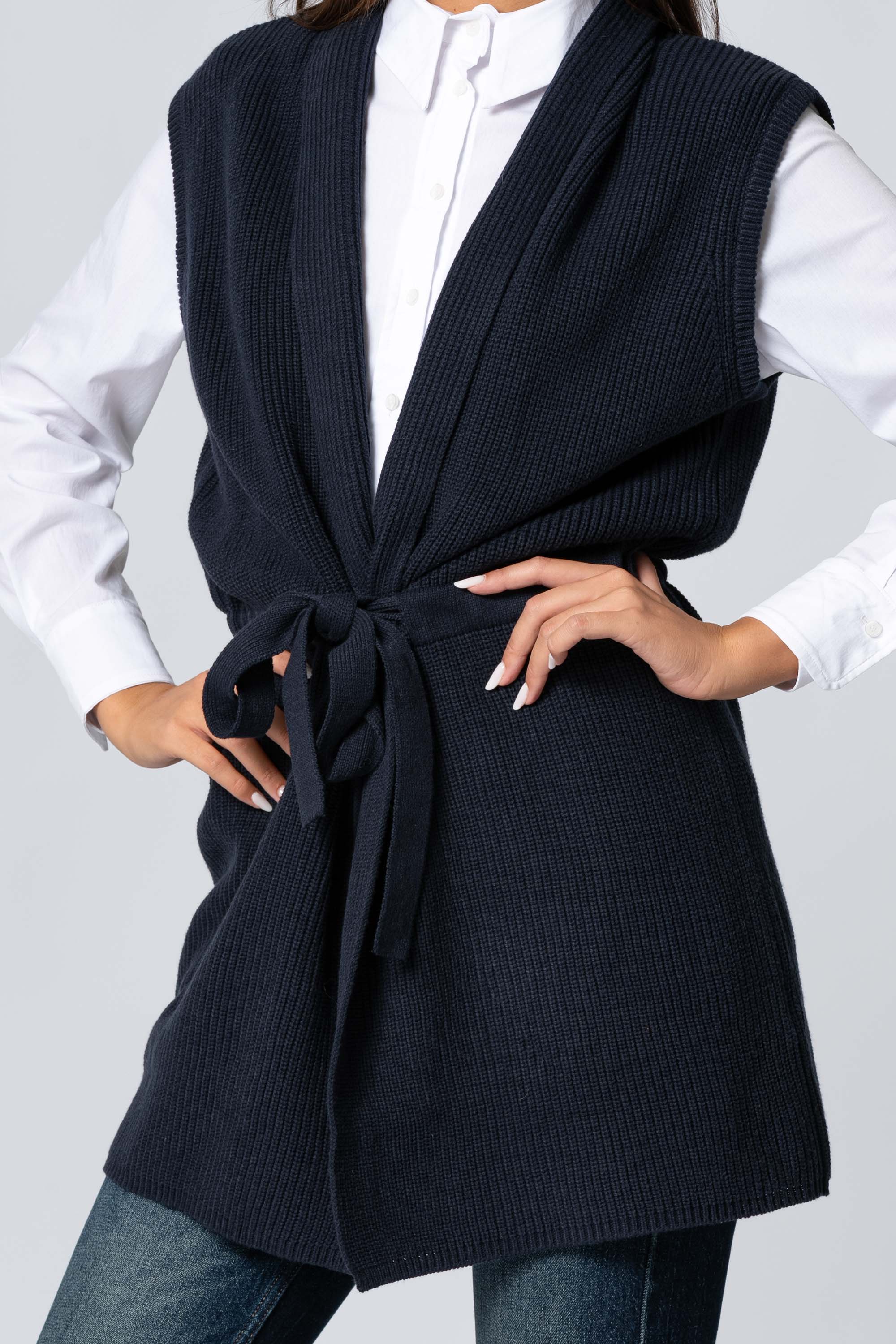 Giet lungo in maglia - Gilet In Maglia KATIAX - Image 3
