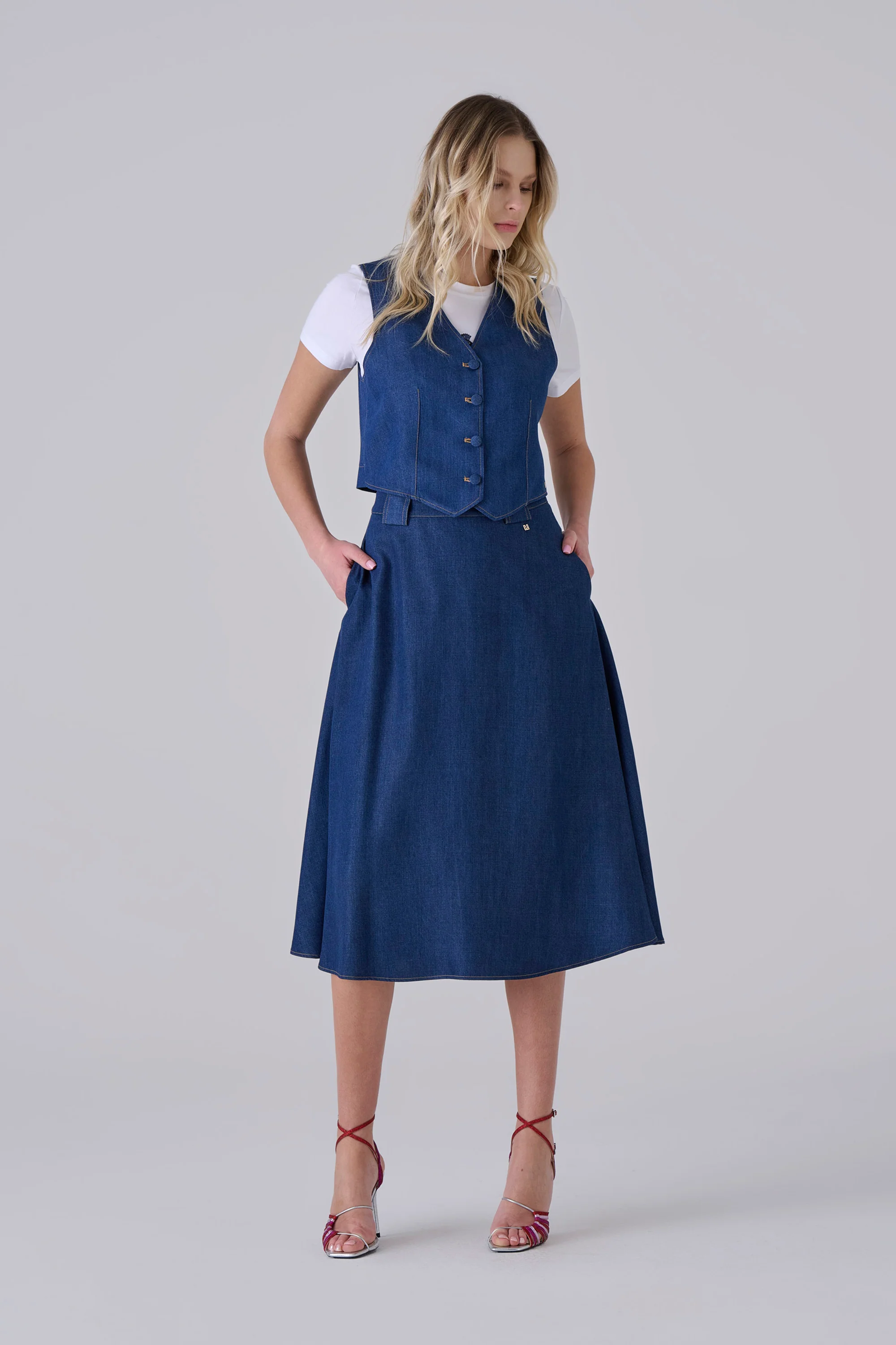 Gilet in denim - GILET ALAEX - Image 2