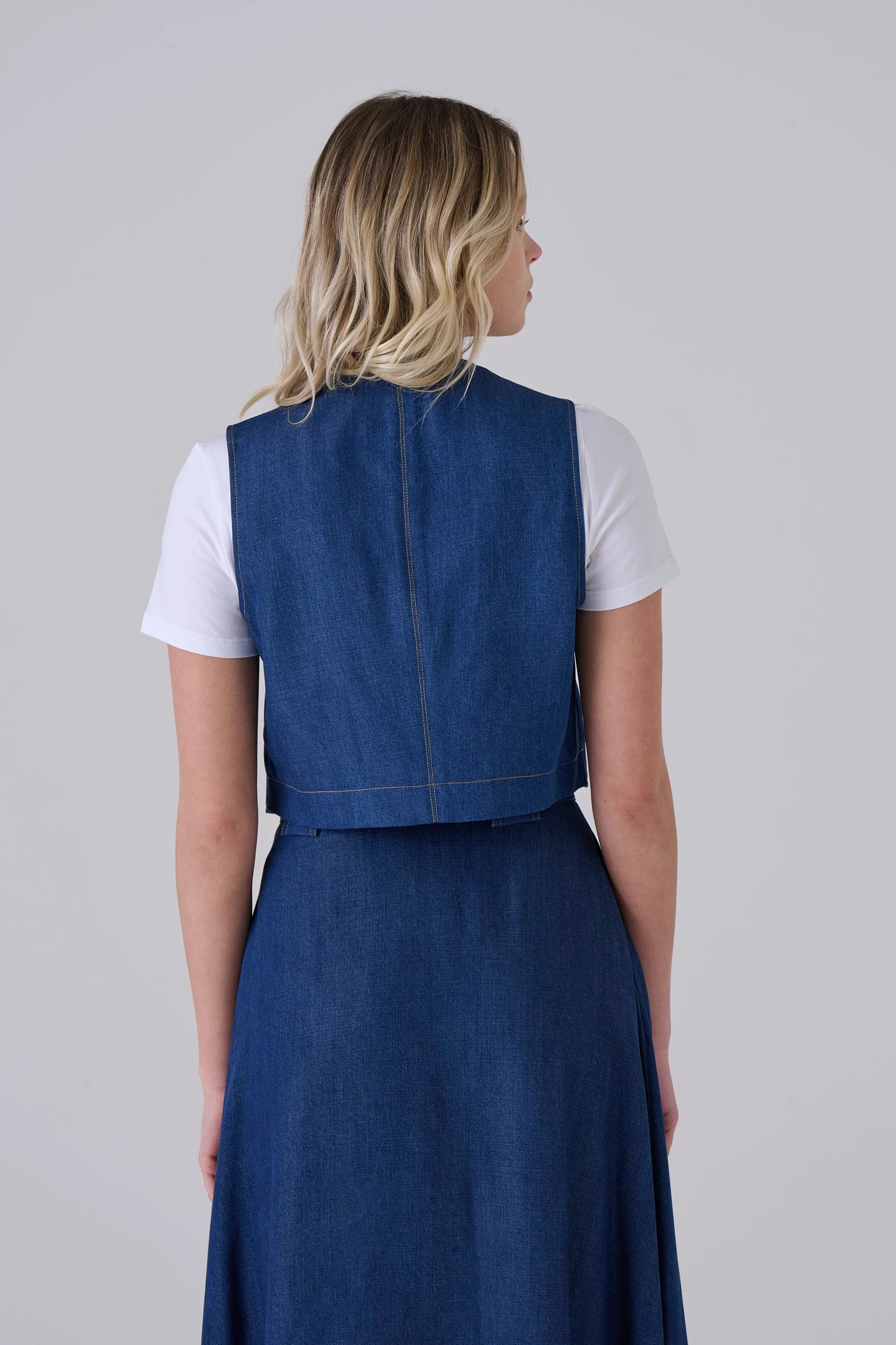 Gilet in denim - GILET ALAEX - Image 4