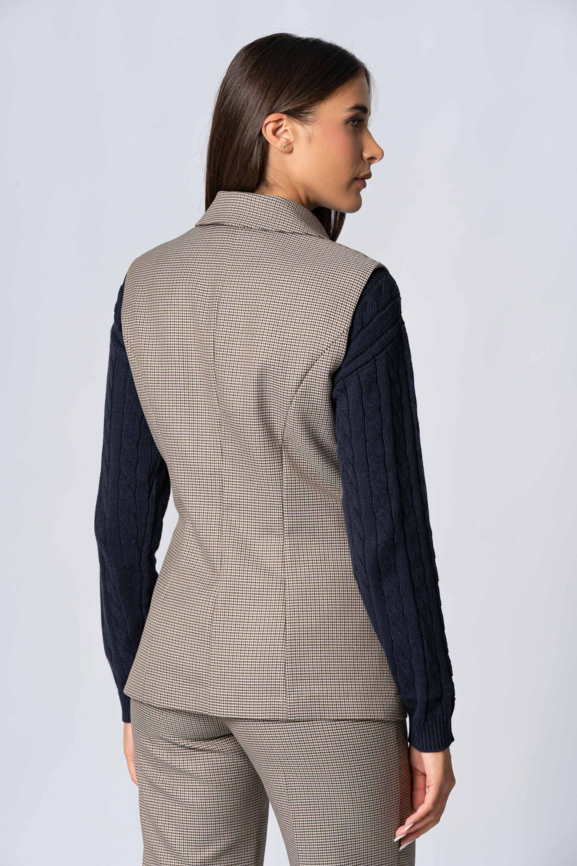 Gilet doppiopetto pied de poule - Gilet Doppio Petto BELUSX - Image 4