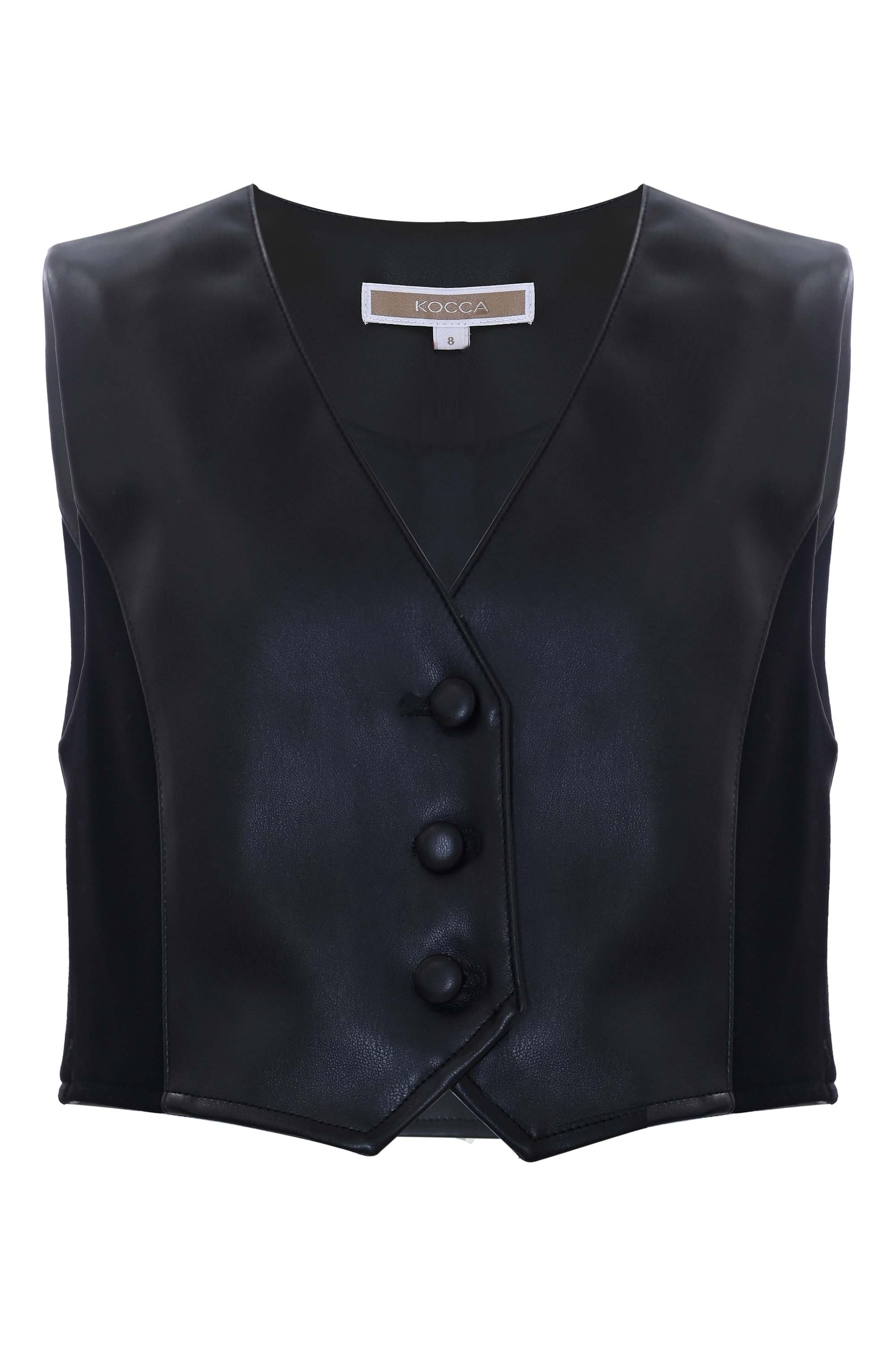 Gilet nero ecopelle - Gilet GEWIREN
