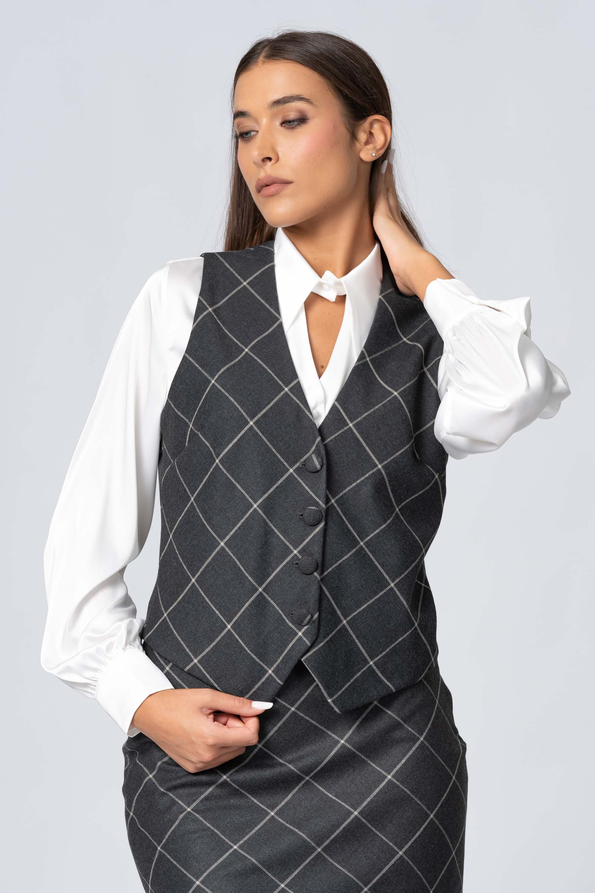 Gilet a quadri - Gilet LUCILAX