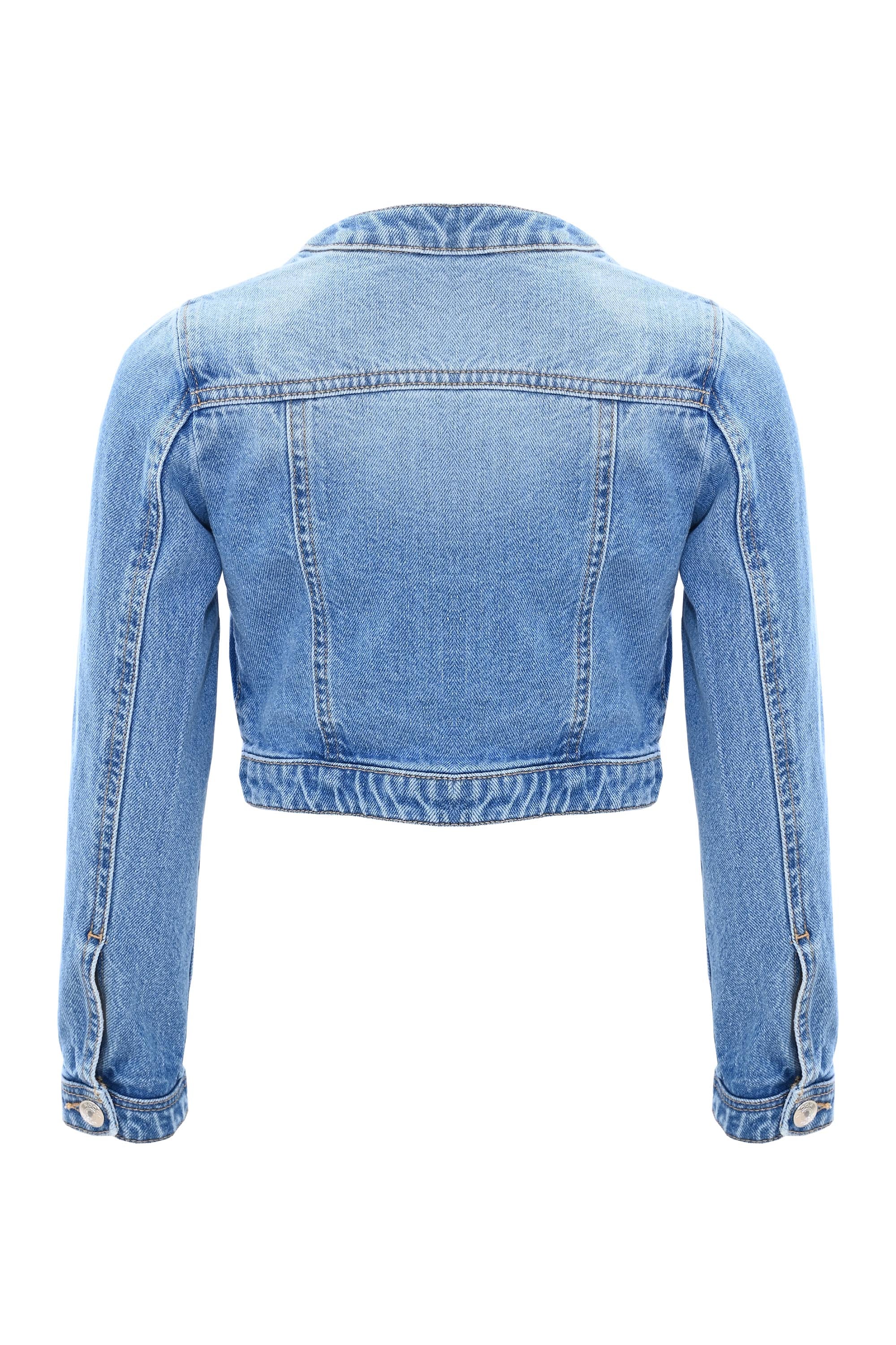 Giubbotto corto in denim - GIUBBOTTO DENIM AIDOS - Image 2
