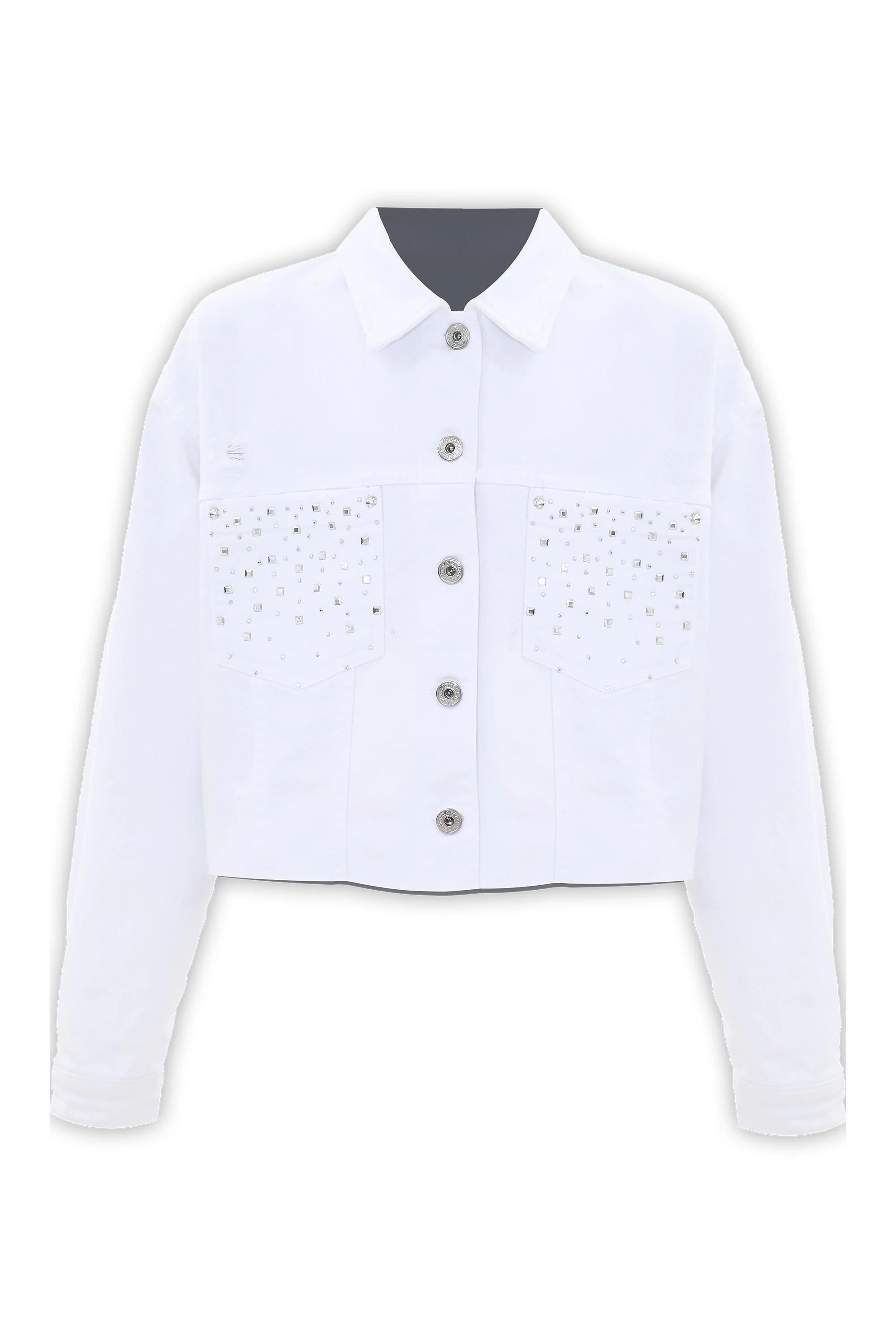 Giubbotto con pietre crystal - GIUBBOTTO COLORó쬠’⃣� TRISHA