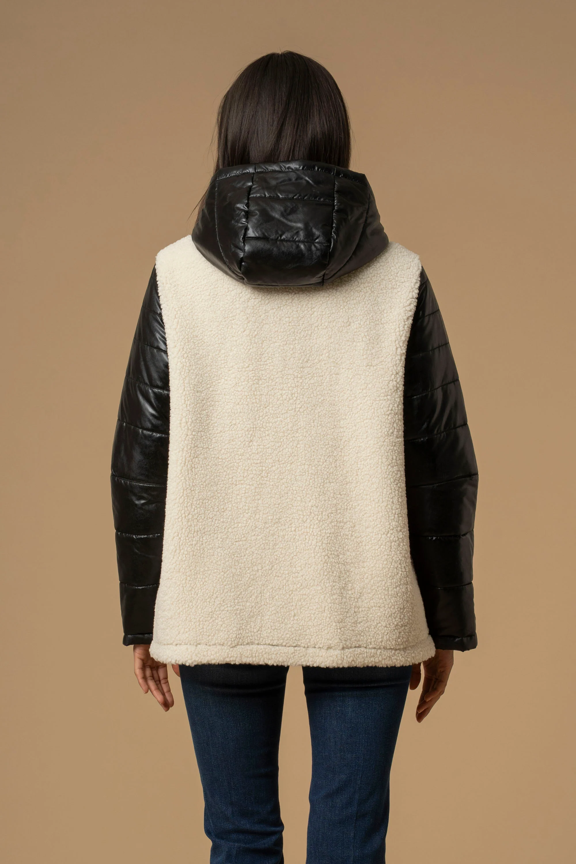 Giubbotto teddy coat in contrasto - Giubbotto Casiltre - Image 4
