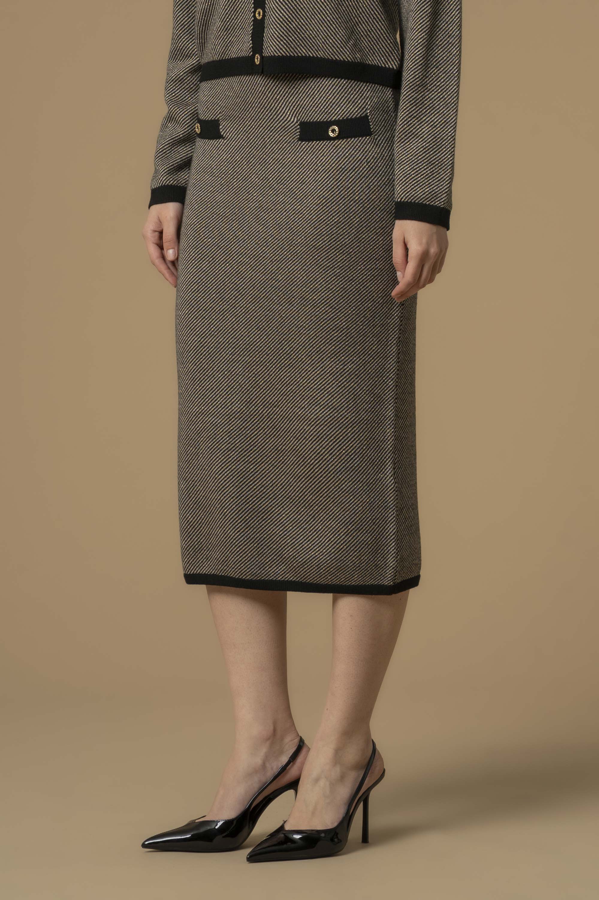 Gonna in maglia lurex - Gonna In Maglia Erada - Image 2
