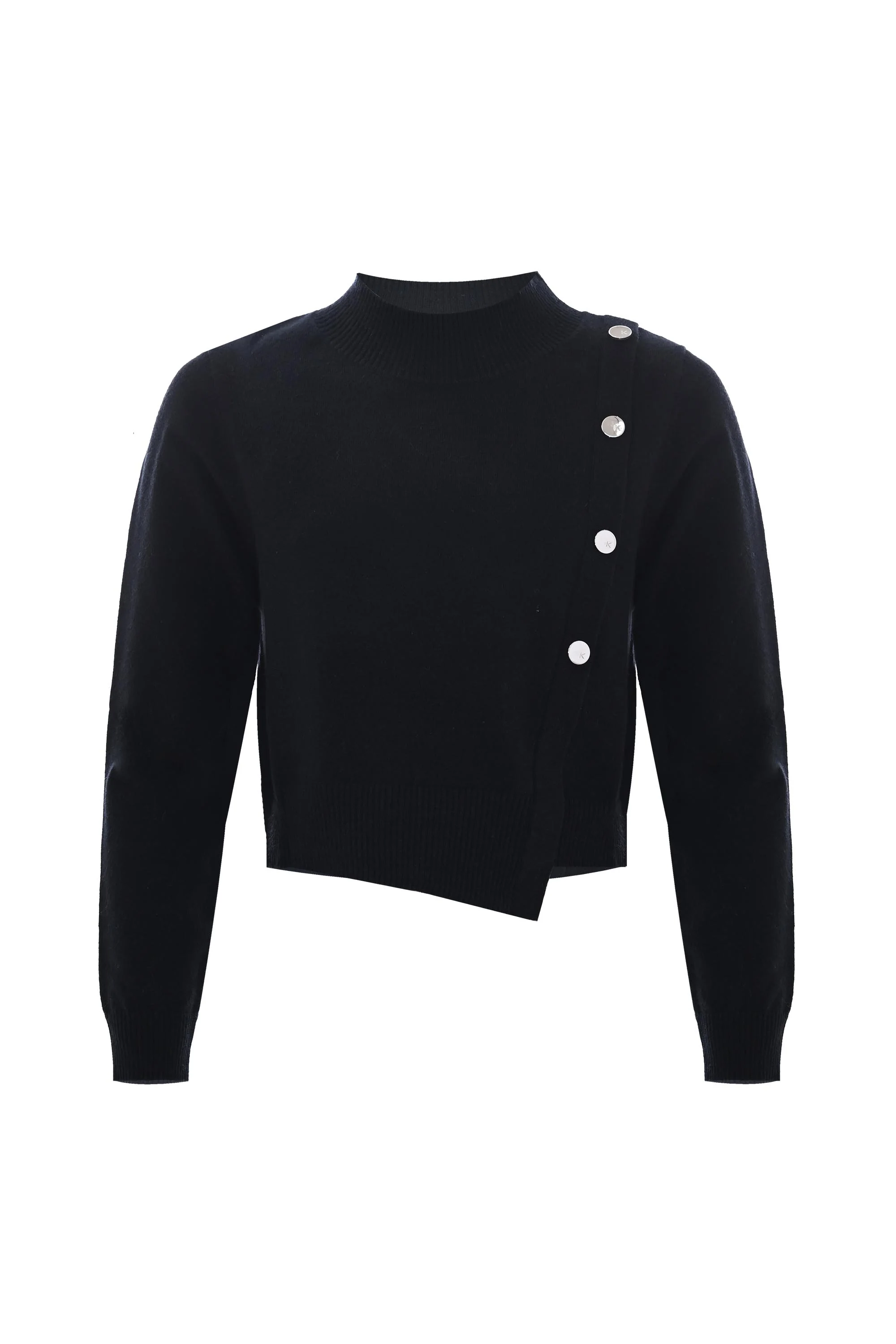 Maglia asimmetrica con bottoni - MAGLIA M/L WELDIM