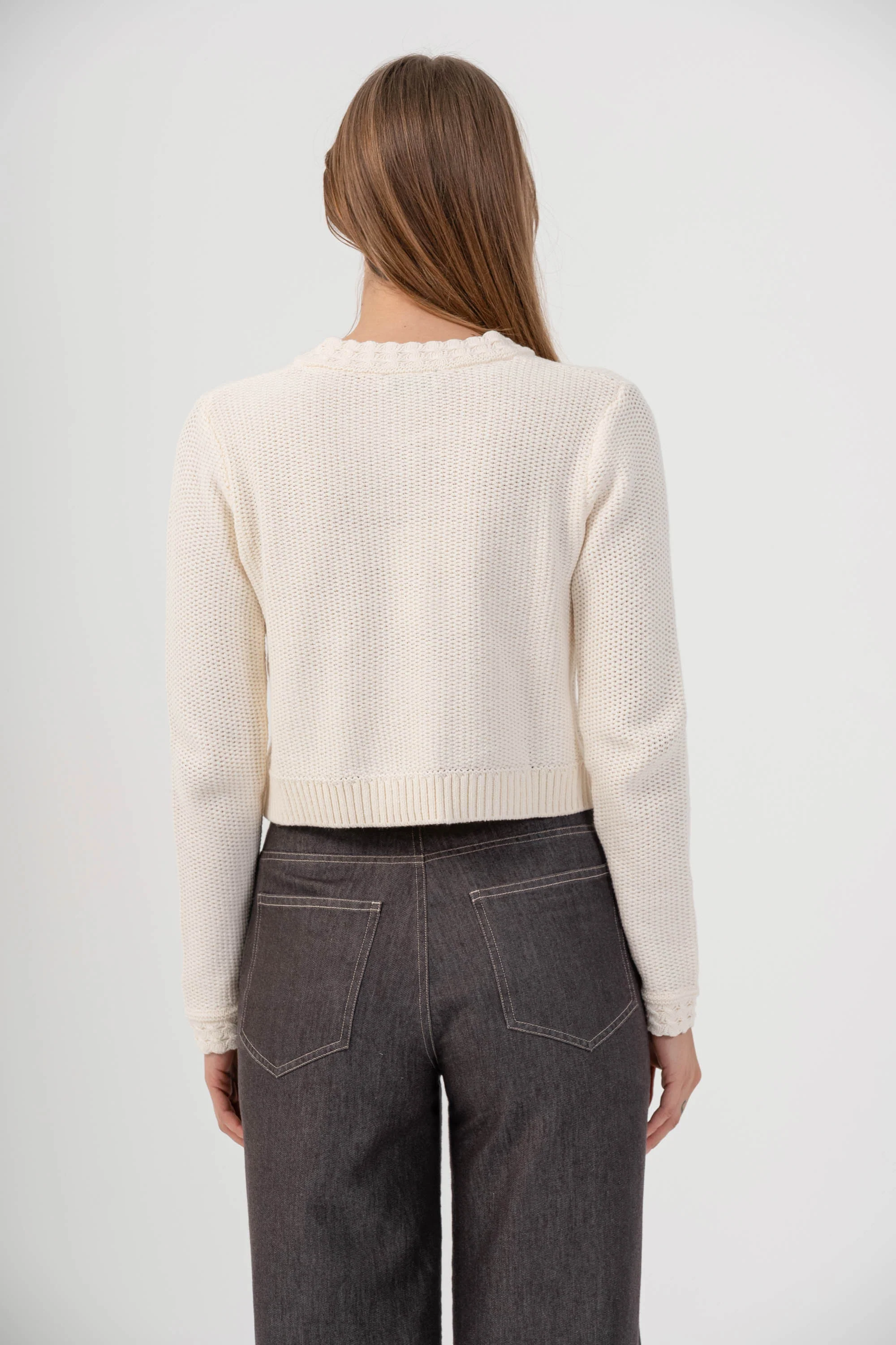 Maglia con bottoni gioiello - MAGLIA CARDIGAN M/L CONCORDIAX - Image 4