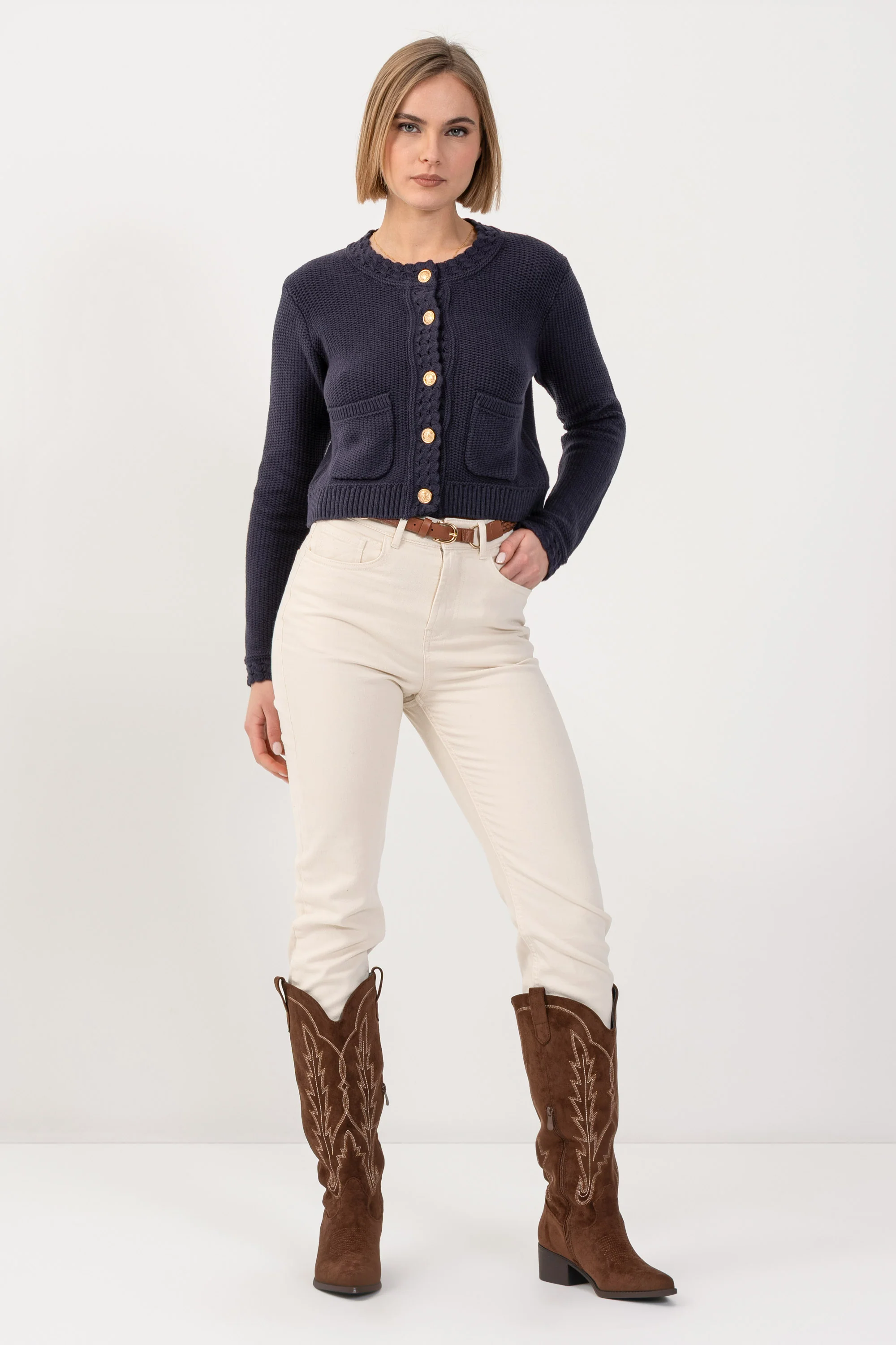 Maglia con bottoni gioiello - MAGLIA CARDIGAN M/L CONCORDIAX - Image 6