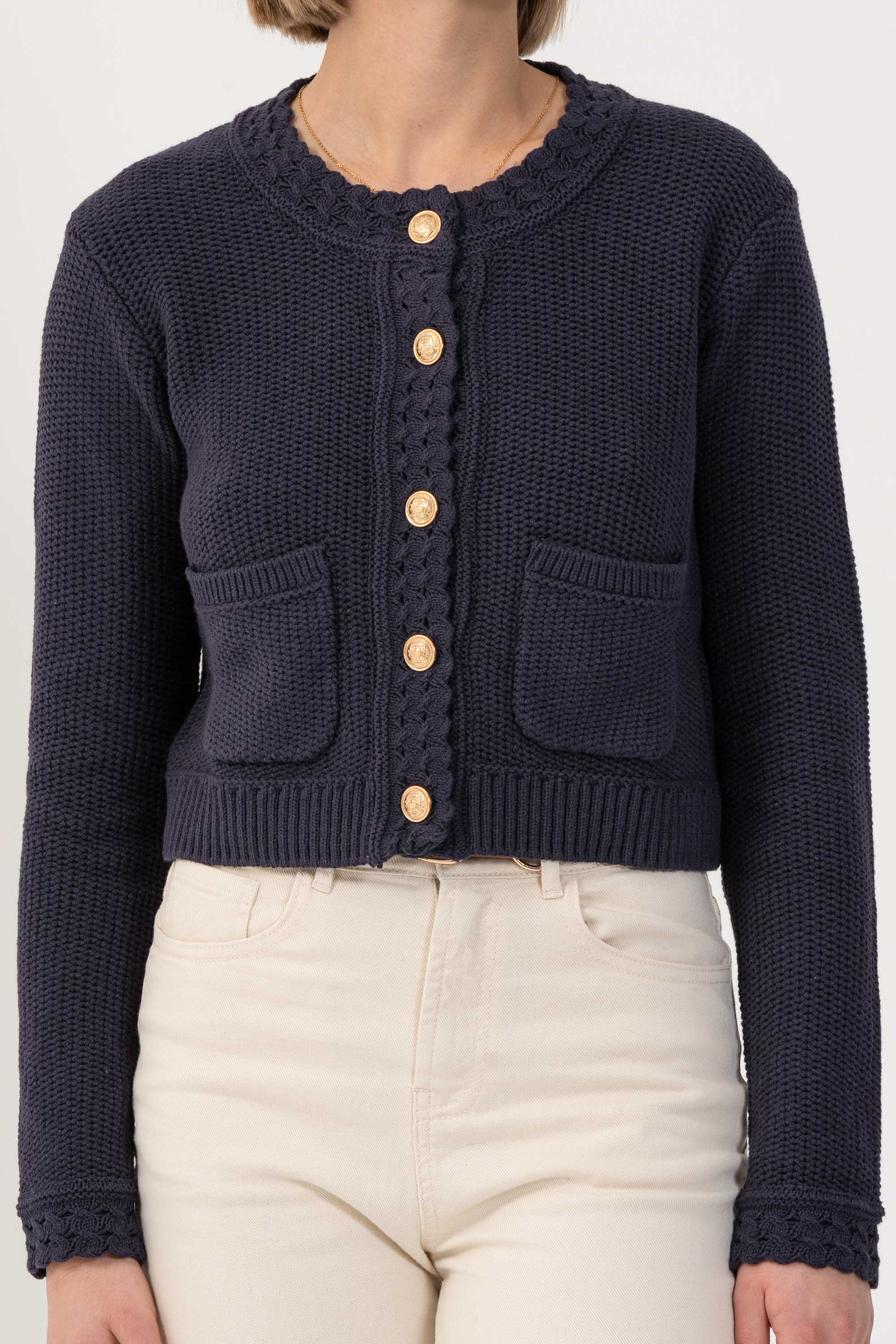 Maglia con bottoni gioiello - MAGLIA CARDIGAN M/L CONCORDIAX - Image 7