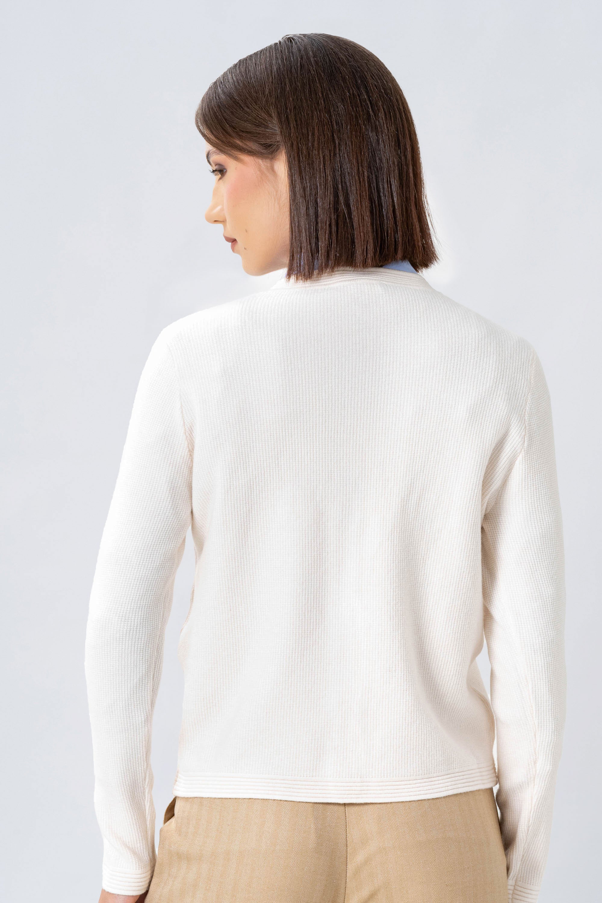 Maglia cardigan con bottoni dorati - MAGLIA CARDIGAN M/L FLORENZAX - Image 4