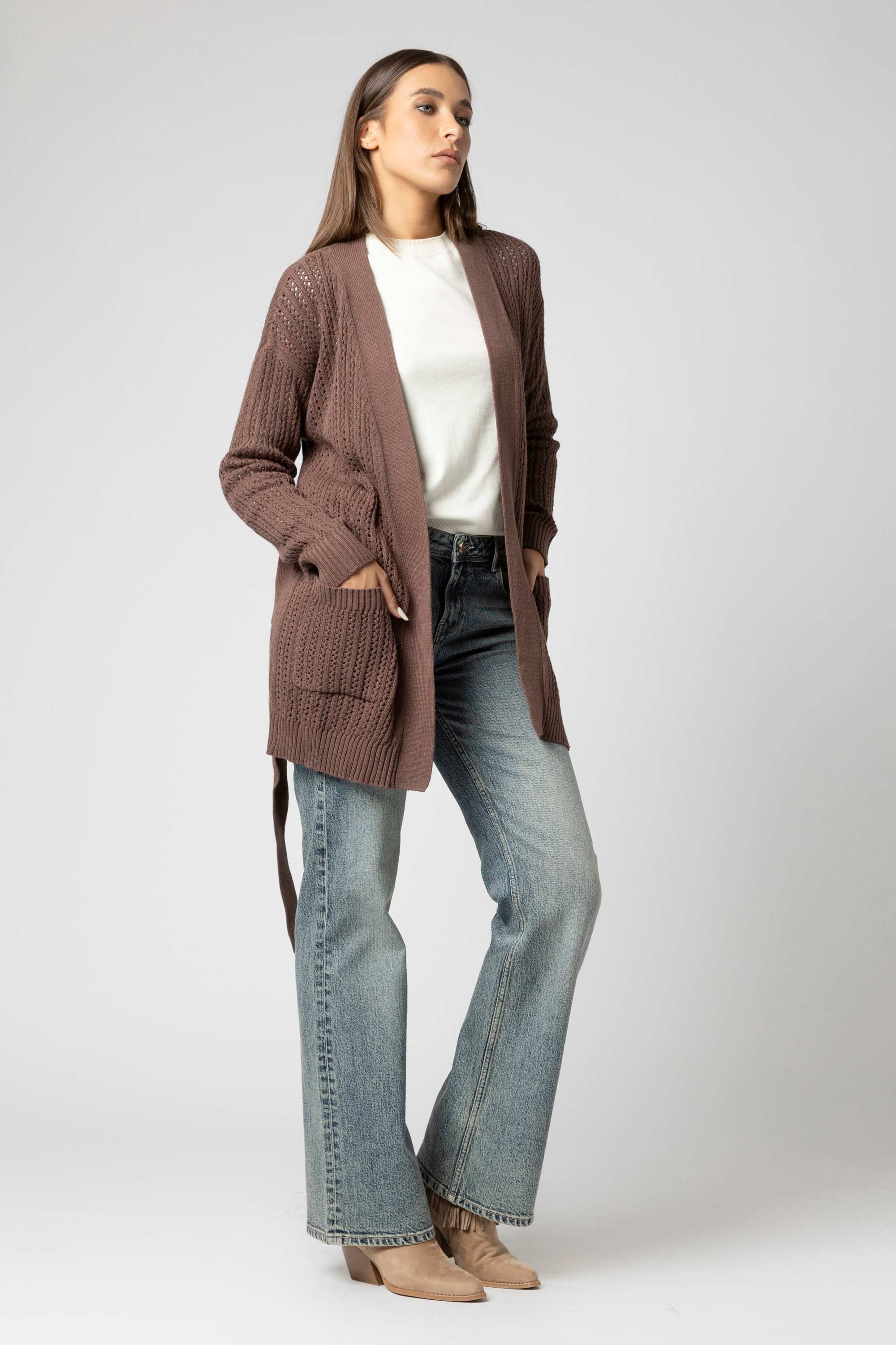 Maglia cardigan con cintura - Maglia Cardigan M/L JUANITAX - Image 2
