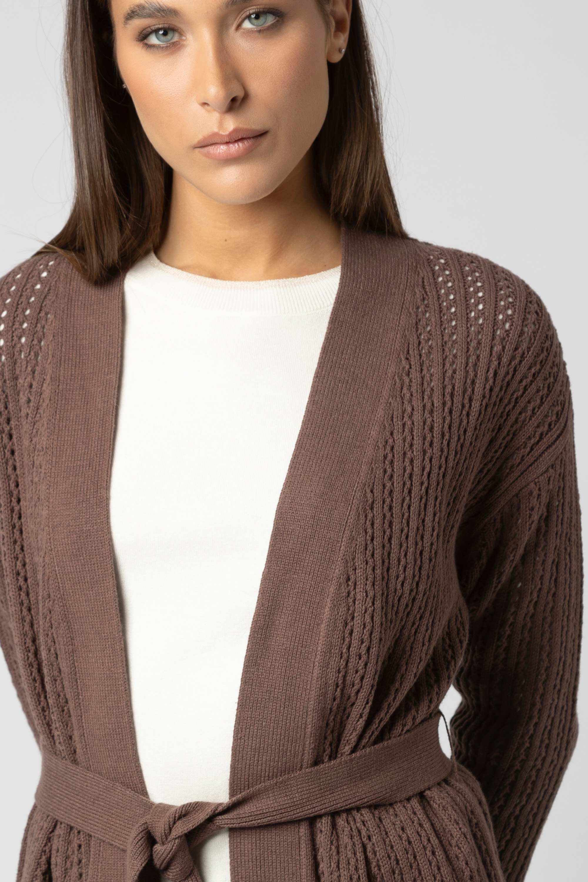 Maglia cardigan con cintura - Maglia Cardigan M/L JUANITAX - Image 3