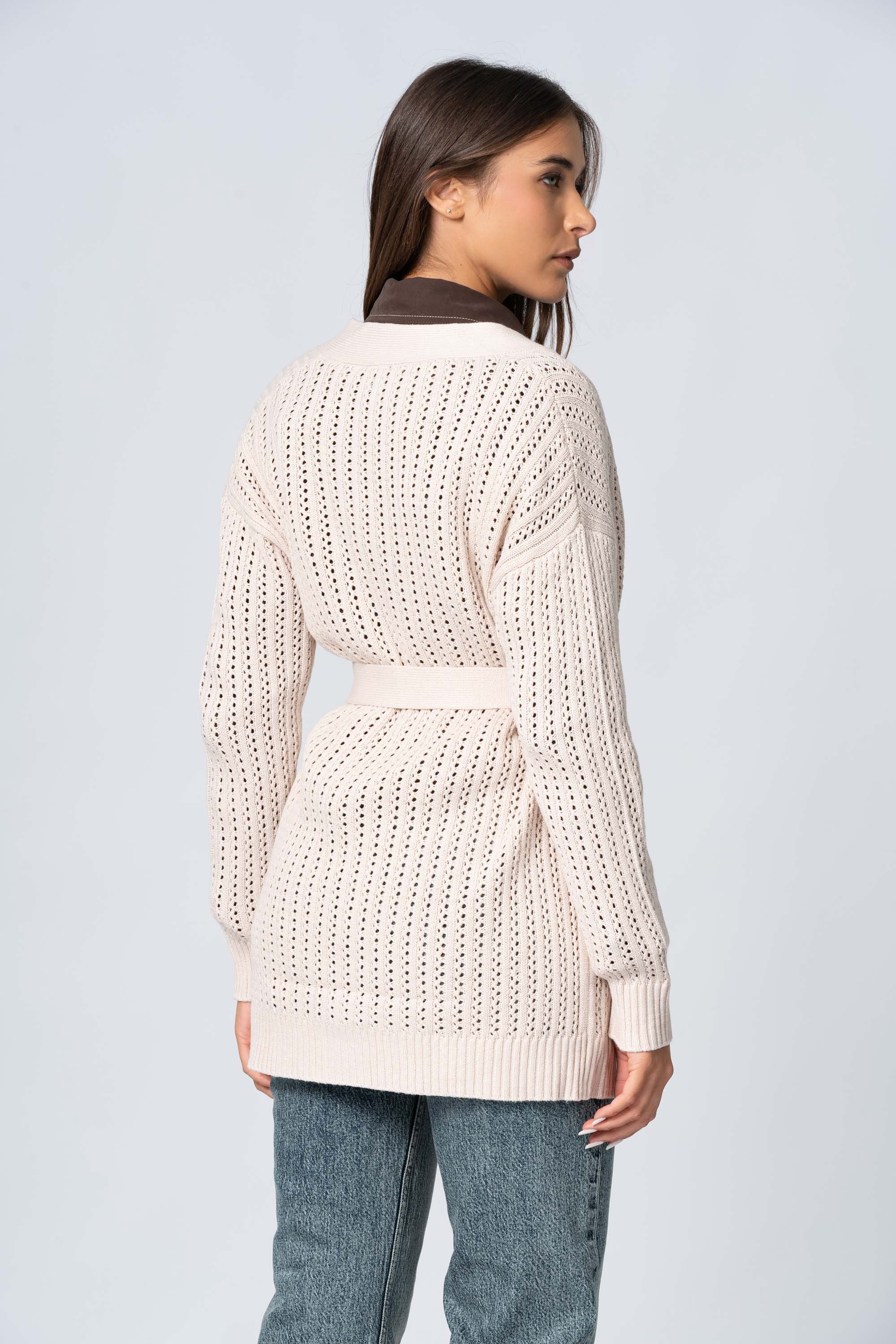 Maglia cardigan con cintura - Maglia Cardigan M/L JUANITAX - Image 8