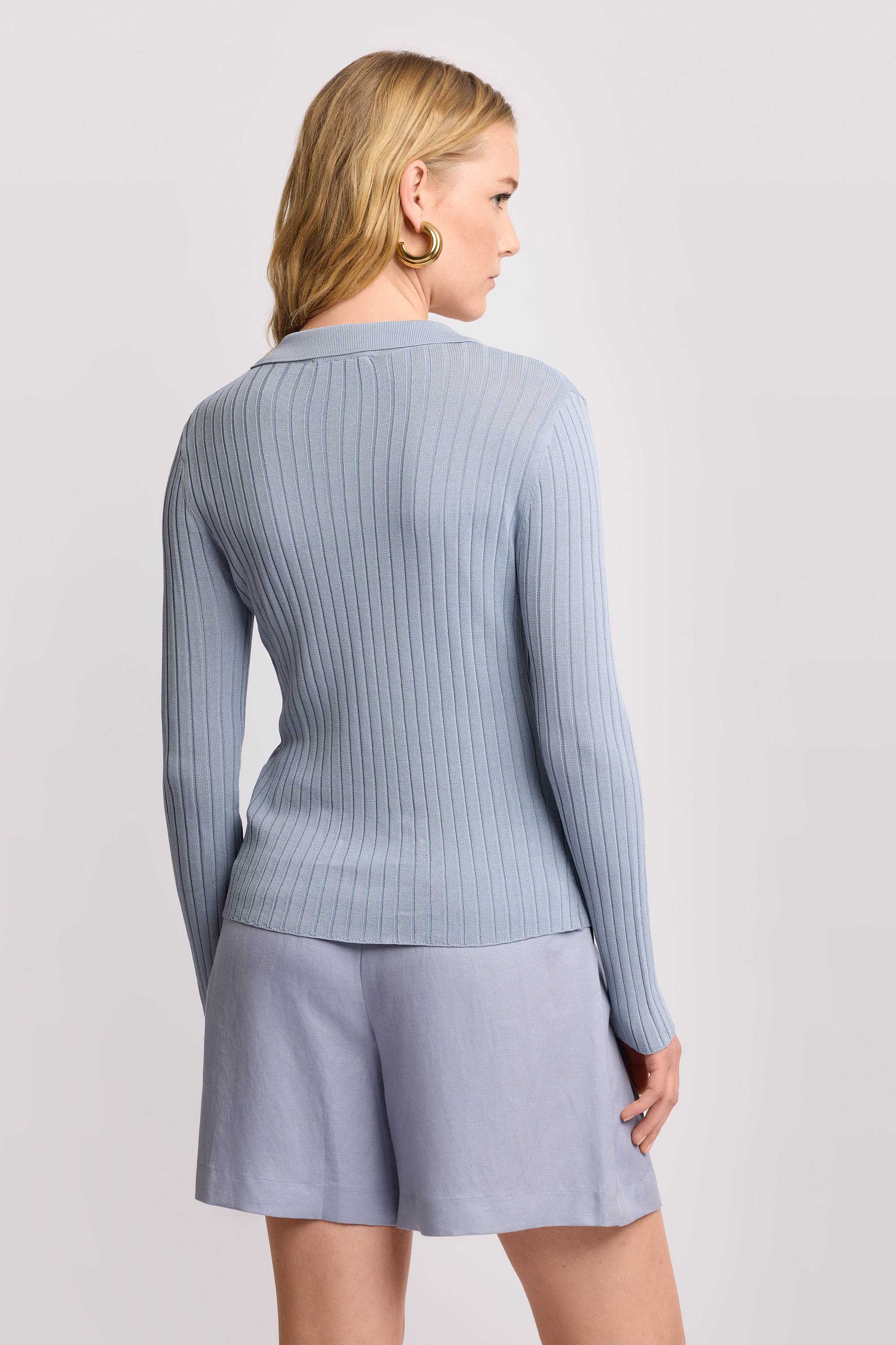 Maglia cardigan a costine sottili - Maglia M/L DREANTILLA - Image 3