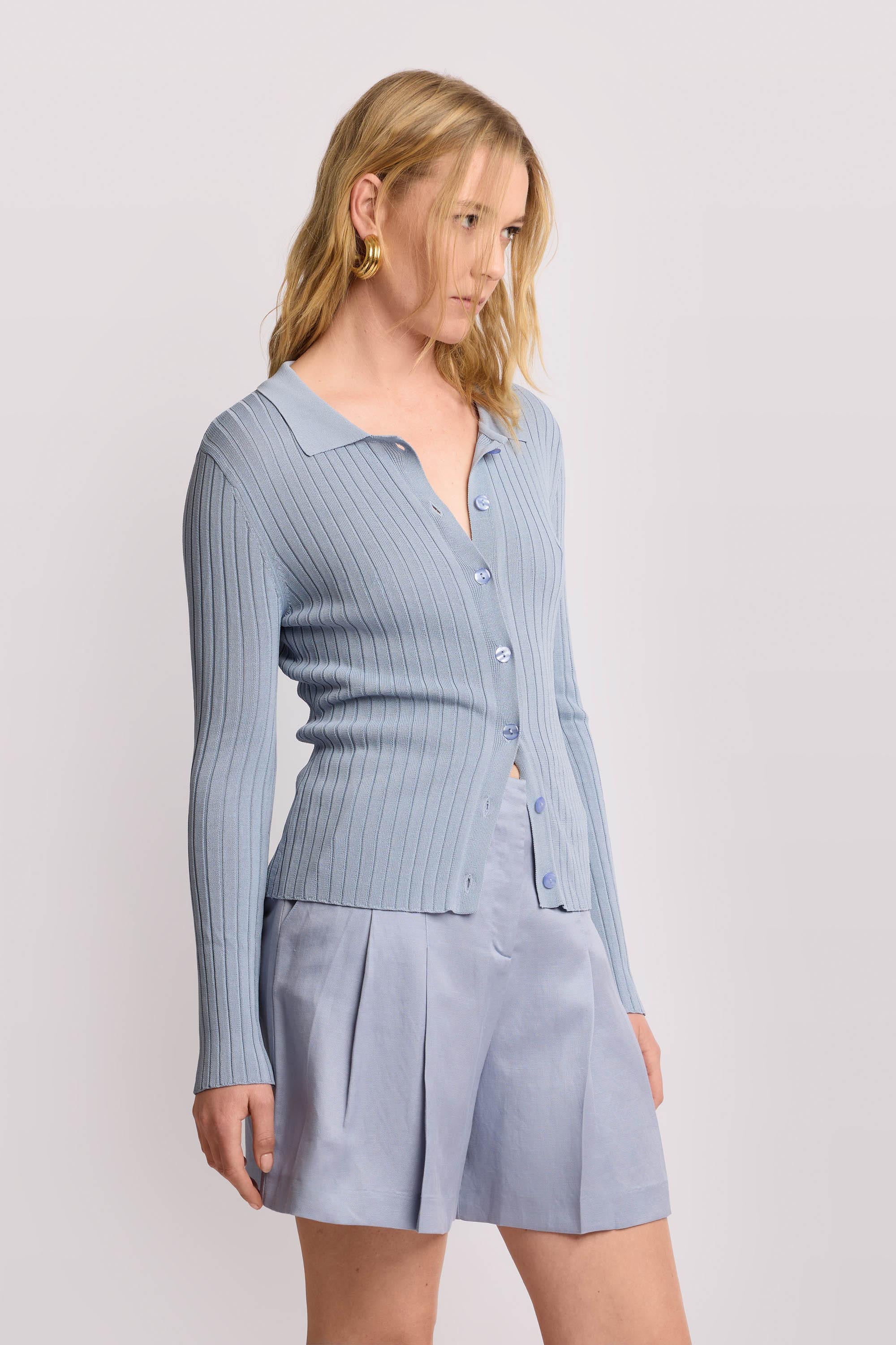 Maglia cardigan a costine sottili - Maglia M/L DREANTILLA - Image 4