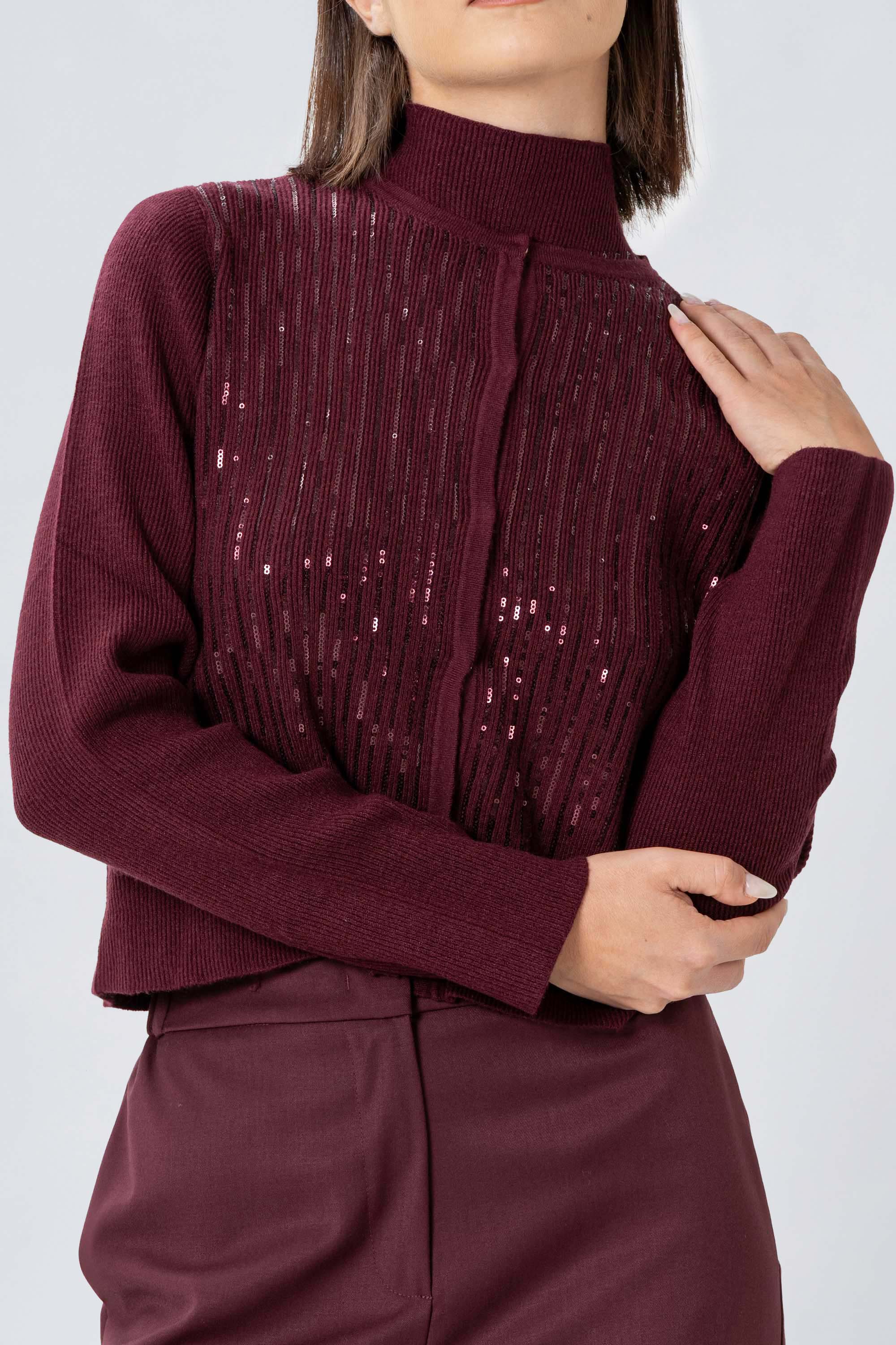 Maglia cardigan con paillettes - MAGLIA CARDIGAN M/L JAYX - Image 3