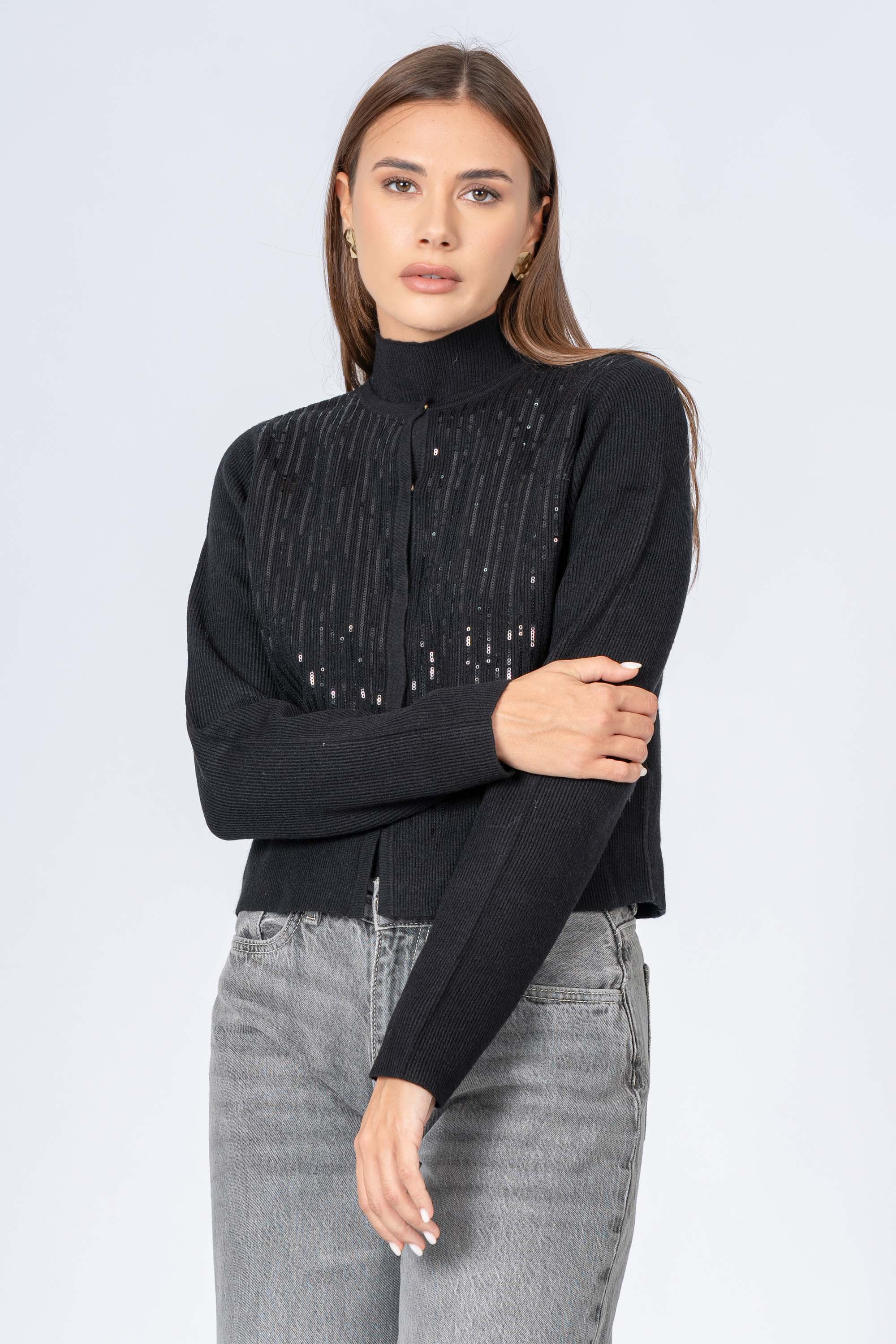 Maglia cardigan con paillettes - MAGLIA CARDIGAN M/L JAYX - Image 6