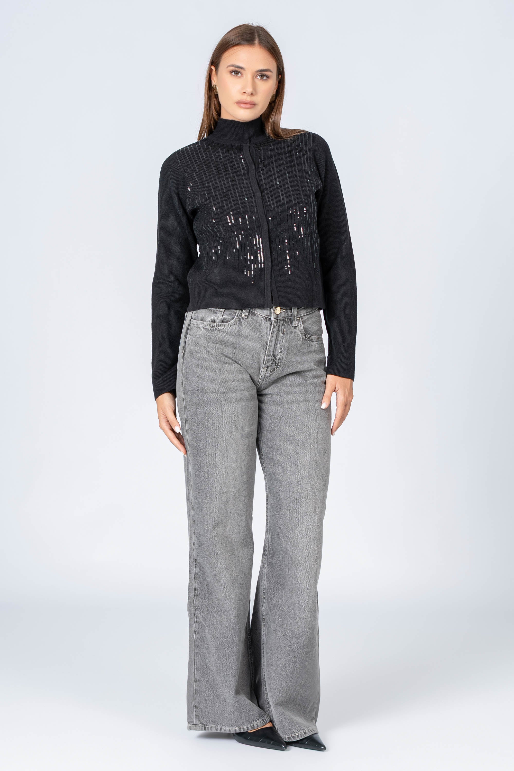 Maglia cardigan con paillettes - MAGLIA CARDIGAN M/L JAYX - Image 7