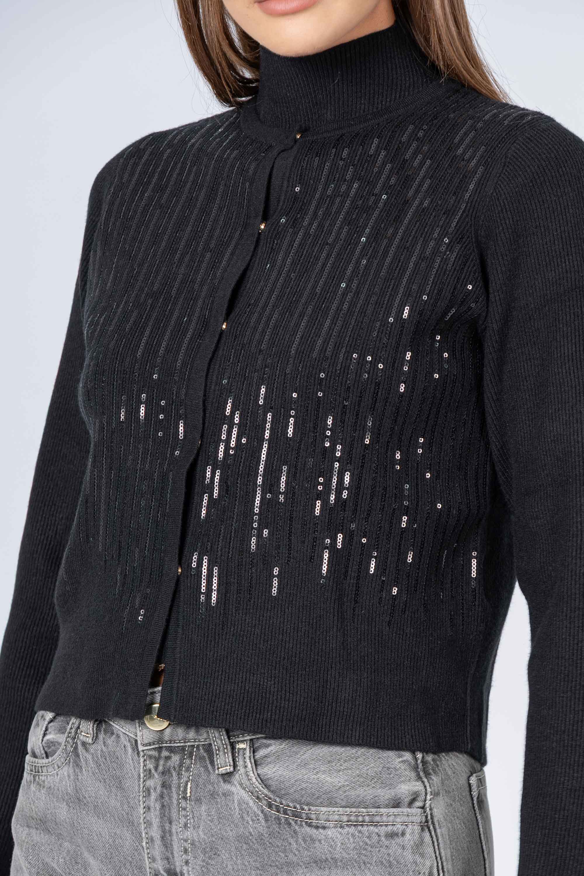 Maglia cardigan con paillettes - MAGLIA CARDIGAN M/L JAYX - Image 8