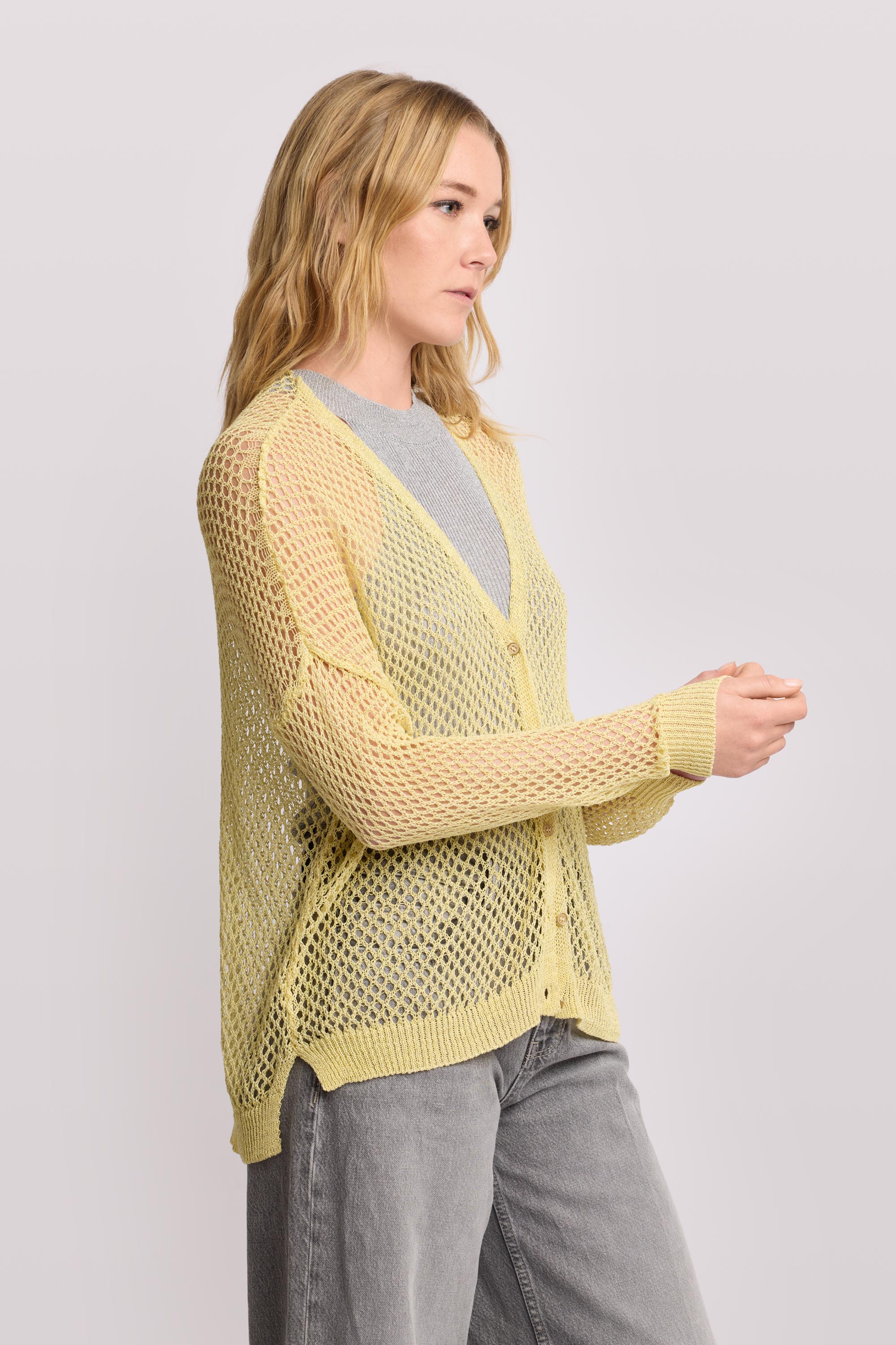 Maglia cardigan a rete - MAGLIA FURSEO - Image 4