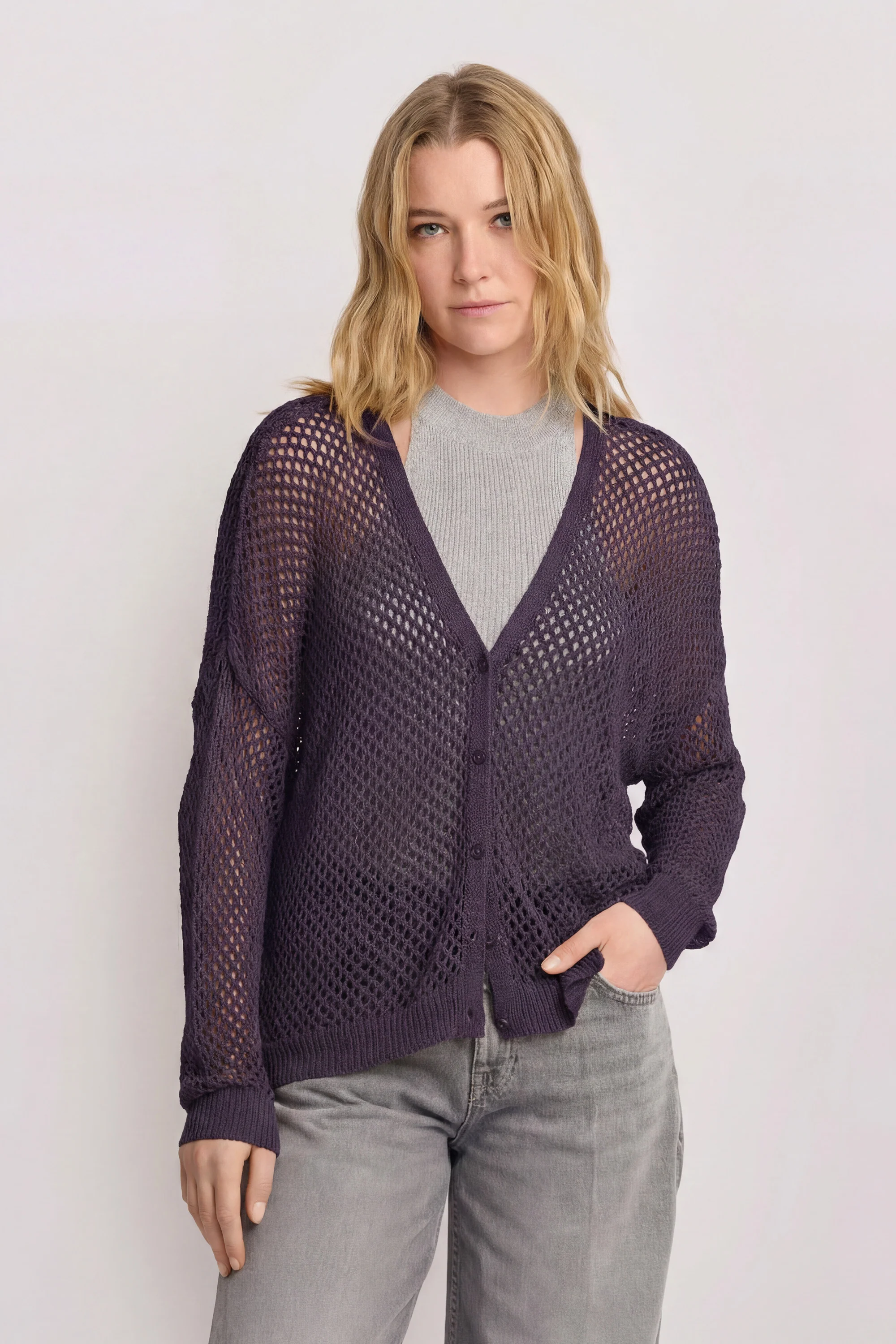 Maglia cardigan a rete - MAGLIA FURSEO - Image 5