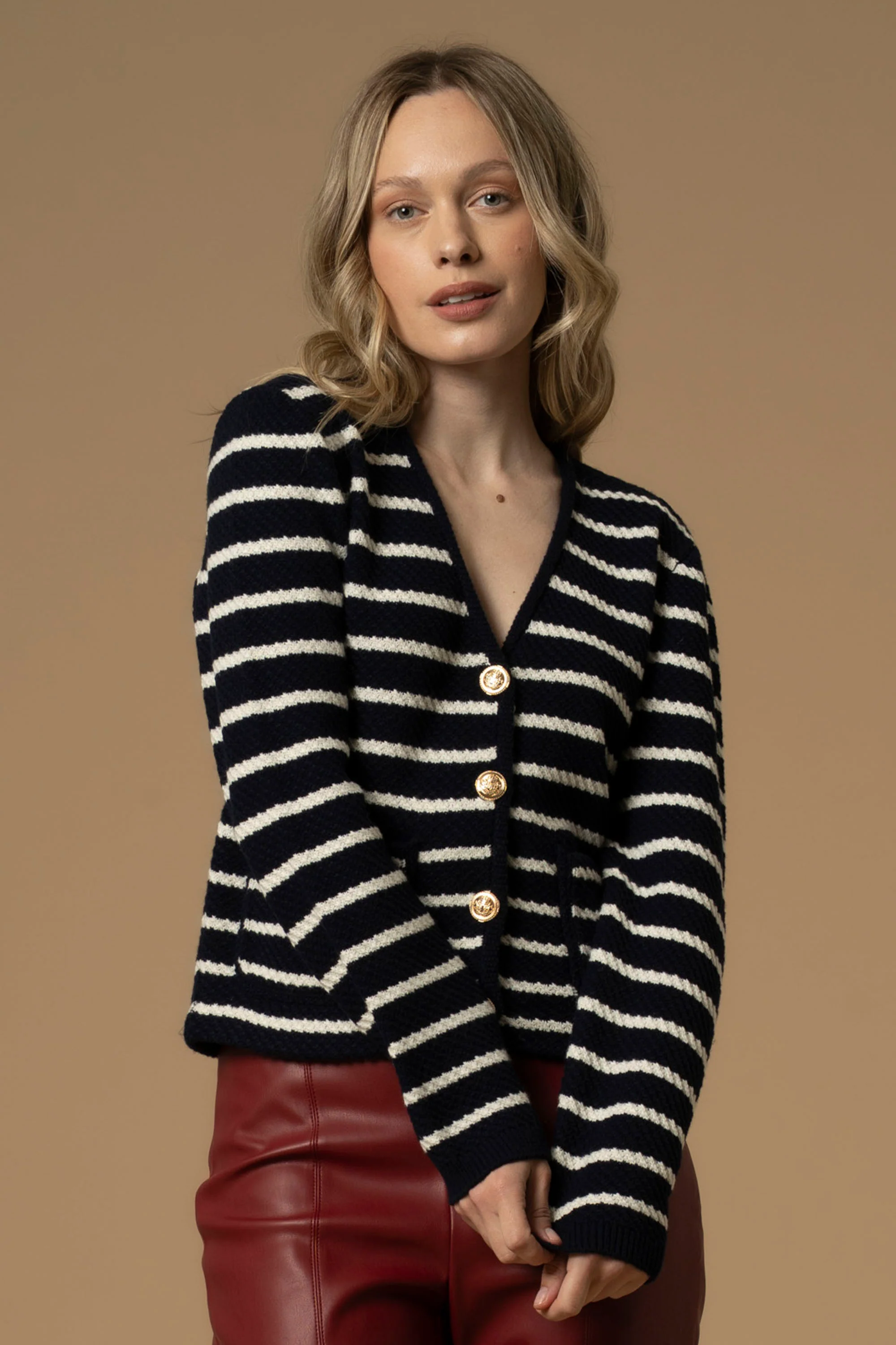 Maglia cardigan a righe - Maglia M/L Camlost
