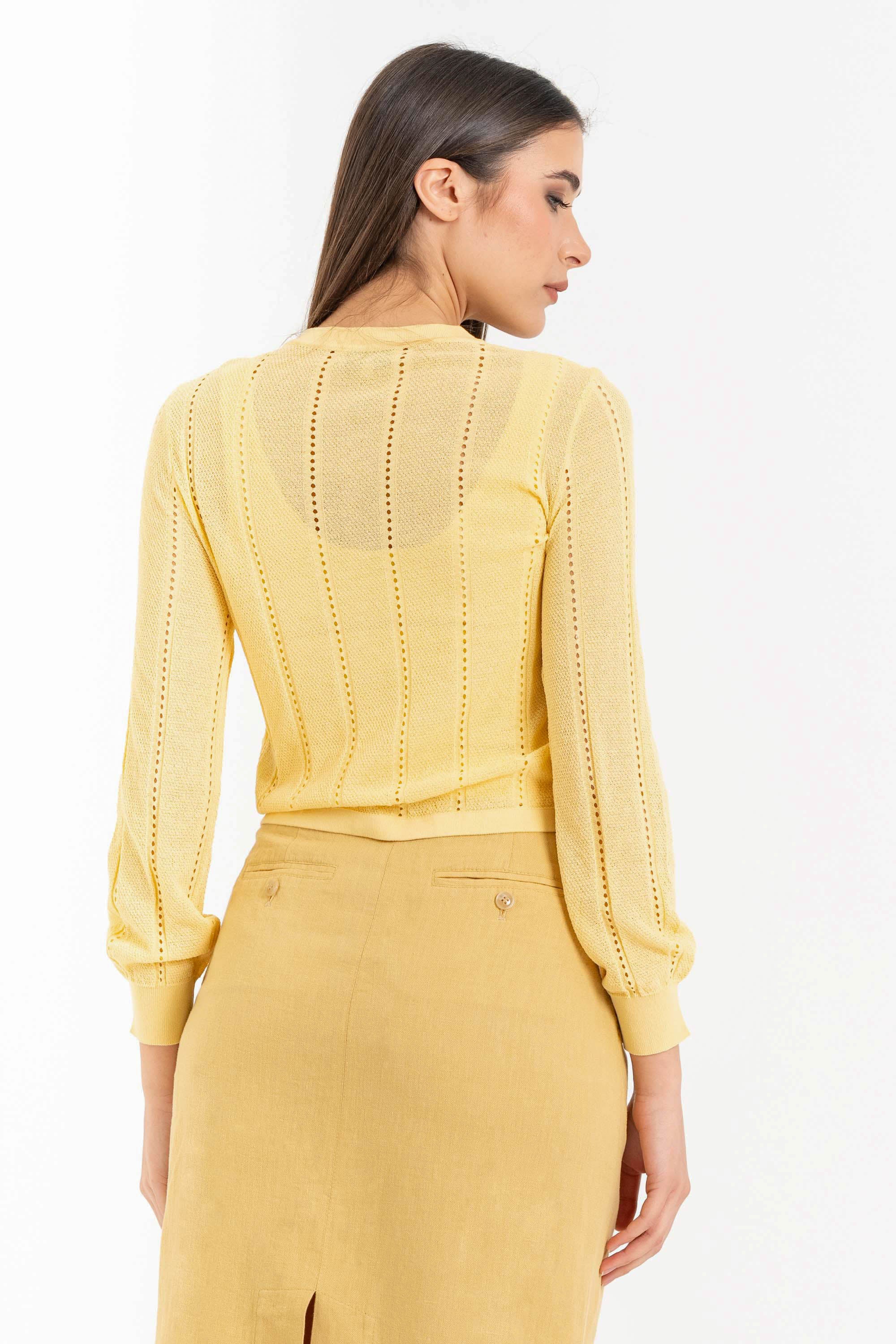 Maglia cardigan con scollo tondo - Maglia Cardigan M/L KALEINACX - Image 4