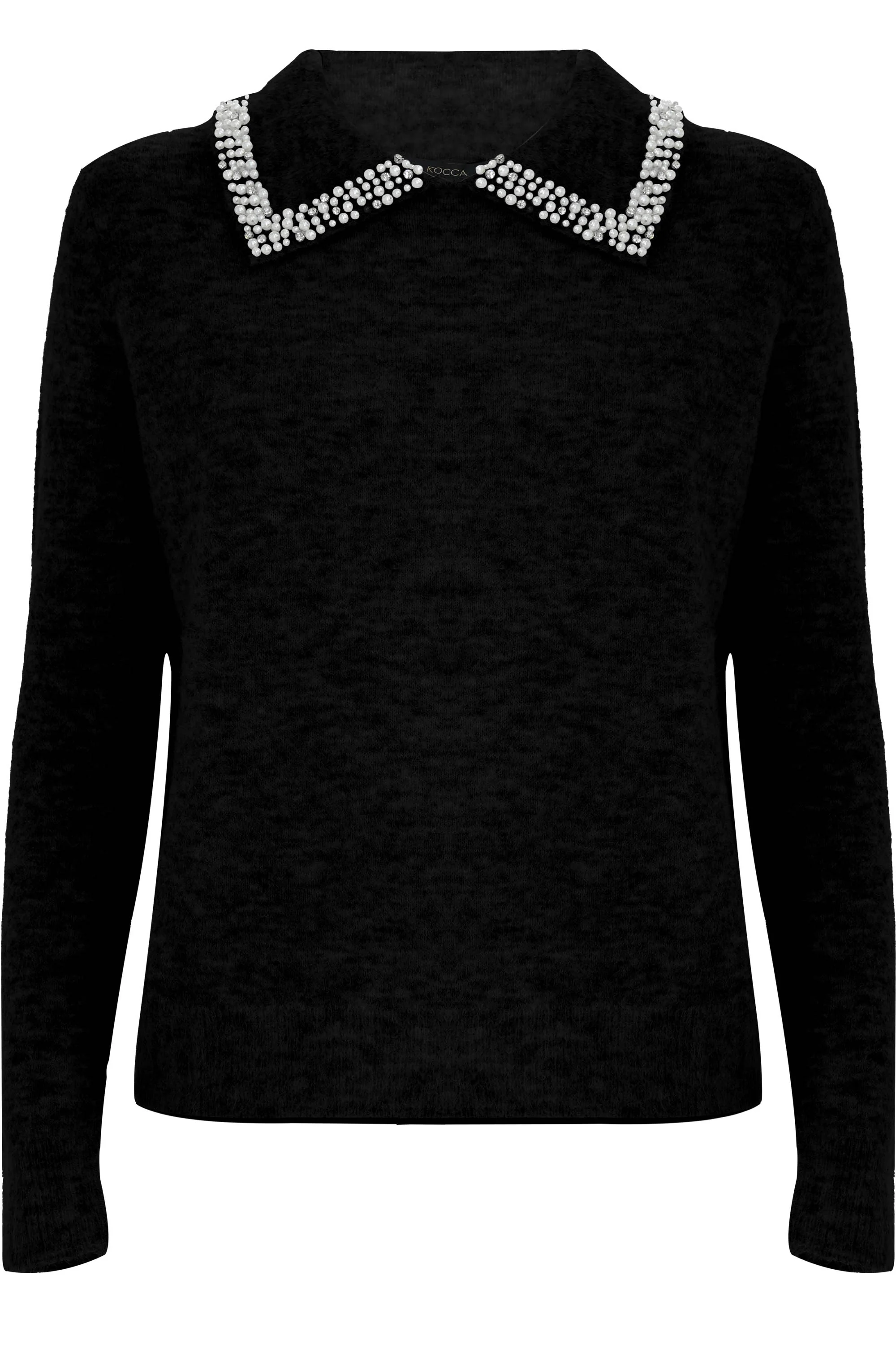 Maglia con colletto a punta e perle - Maglia M/L Aralda - Image 6