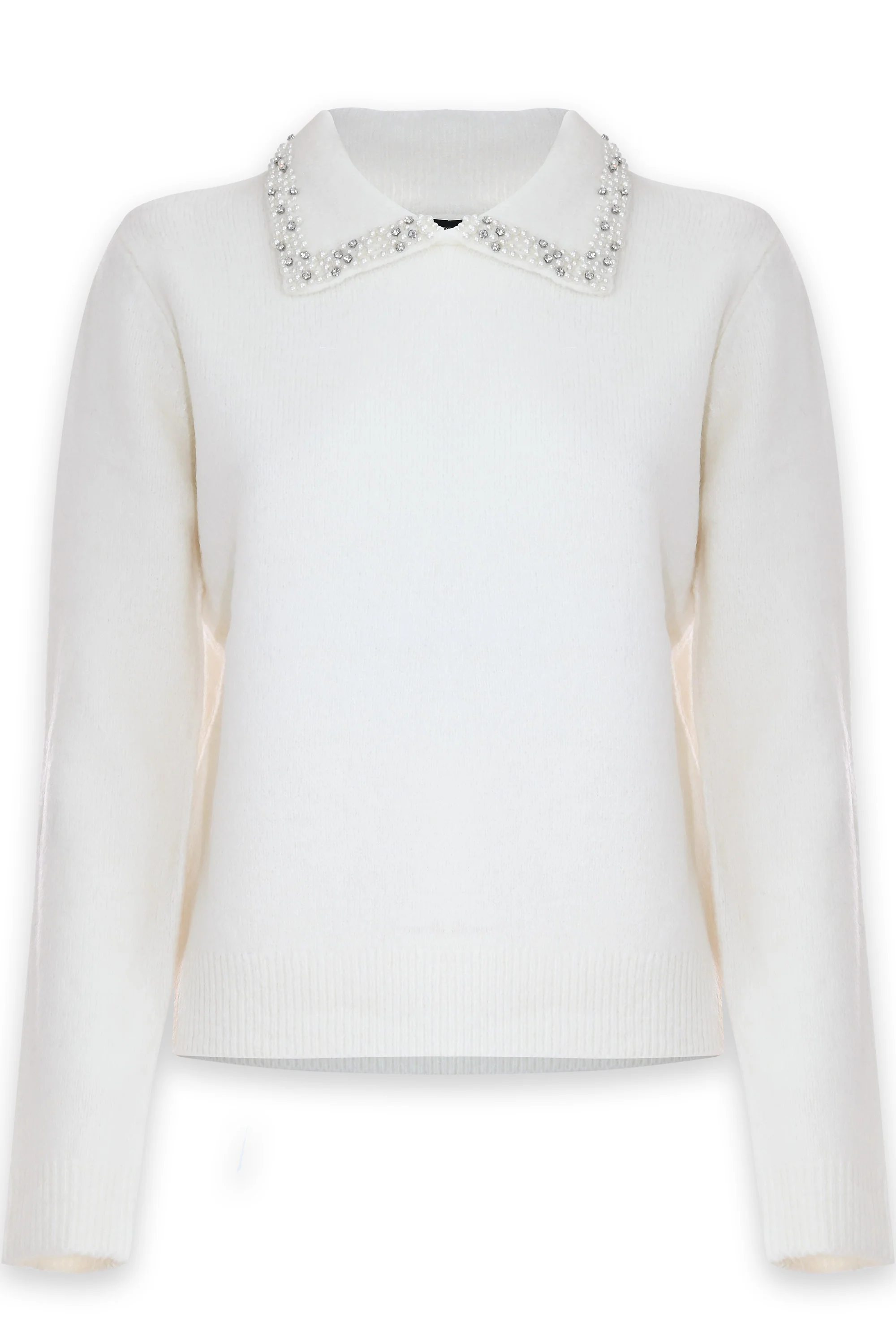 Maglia con colletto a punta e perle - Maglia M/L Aralda - Image 7