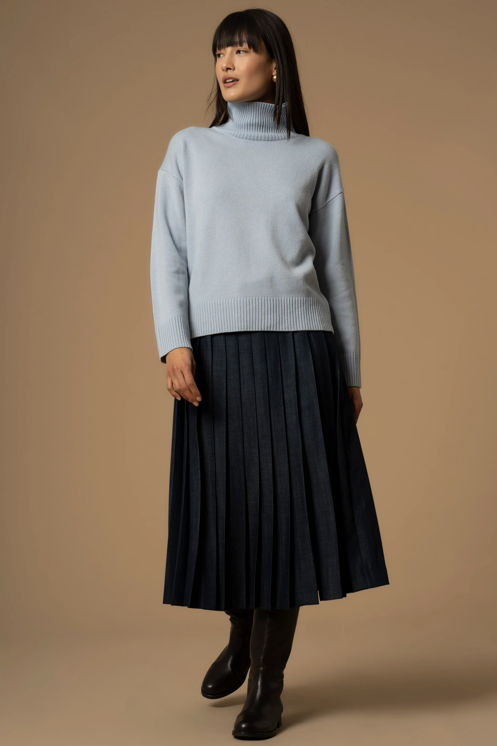 Maglia con collo alto a costine - Maglia M/L Marleen - Image 2