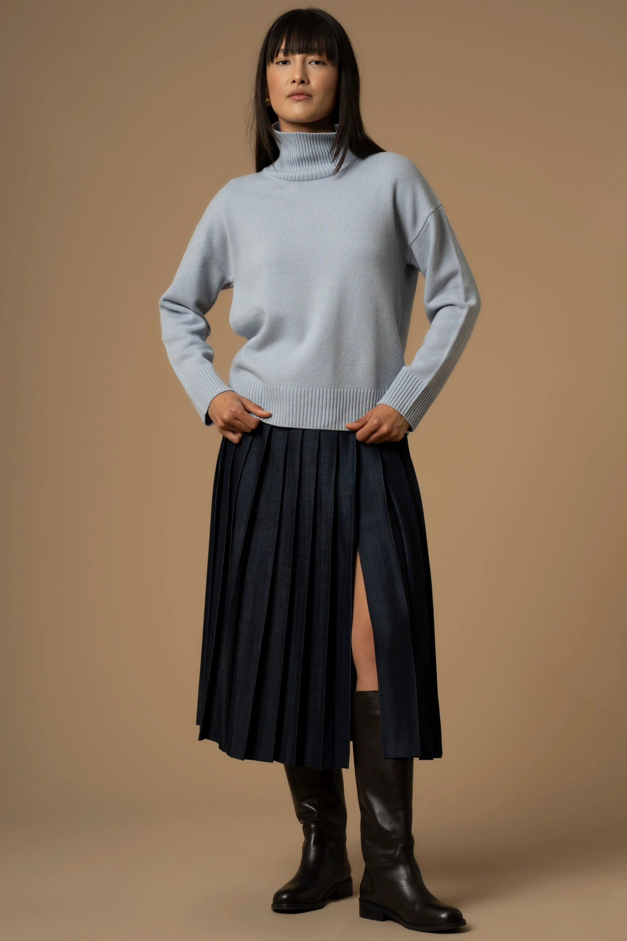 Maglia con collo alto a costine - Maglia M/L Marleen - Image 7