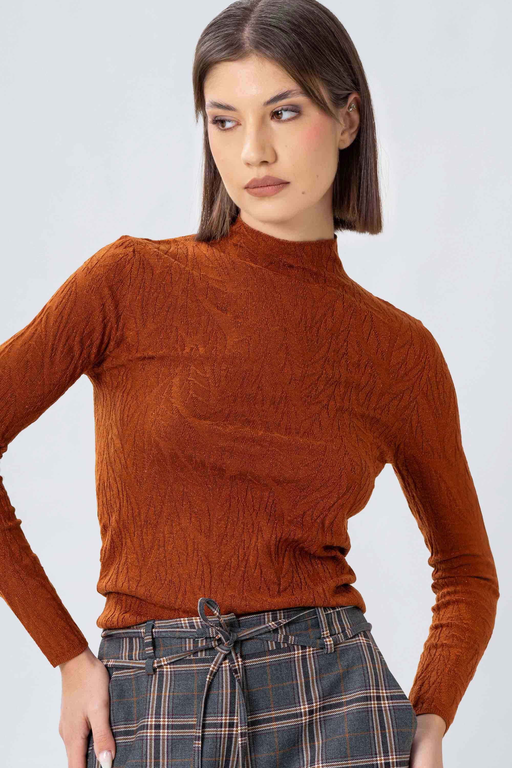Maglia a collo alto con lavorazione jaquard - MAGLIA M/L ELISEEX - Image 3